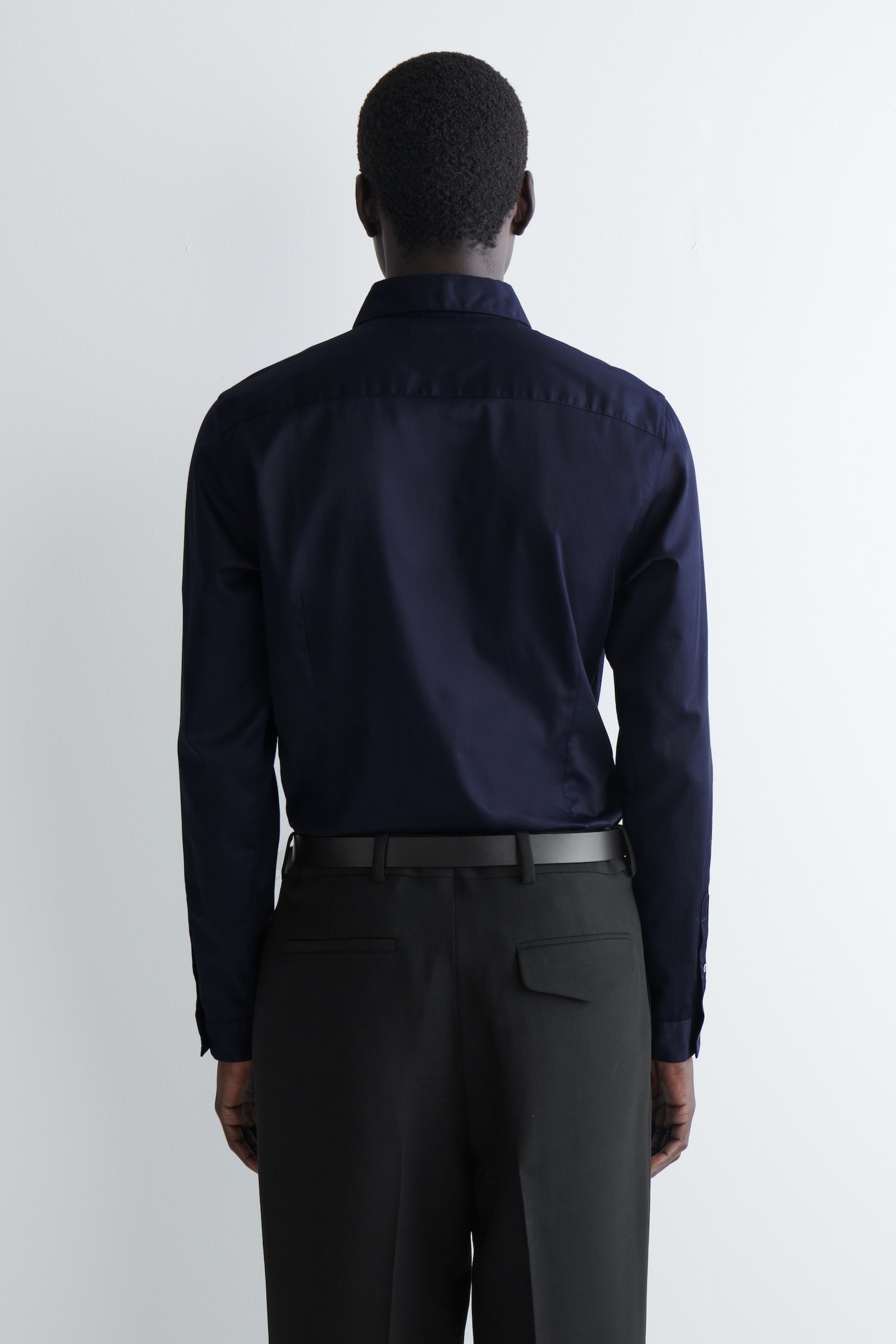 CAMISA DE POPELINA SASTRE AJUSTADA - AZUL MARINO/AZUL / RAYAS/BLANCO - 6