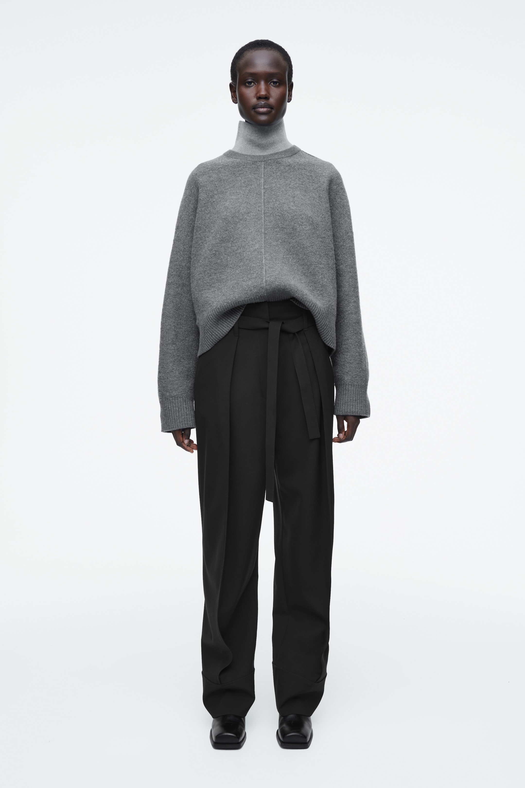 Agrandir l'image: PULL EFFET SUPERPOSÉ EN LAINE COLOUR-BLOCK - GRIS - FEMME | H&M BE 2