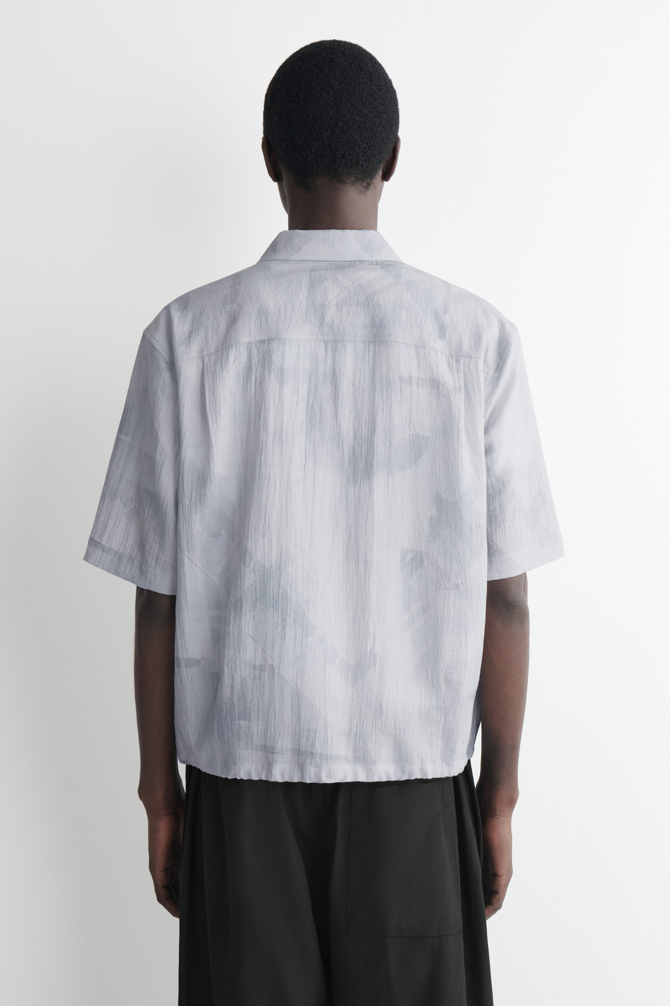 TEXTURED DRAWSTRING-HEM SHIRT - thumbnail 5