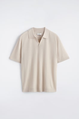 MERINO WOOL POLO SHIRT — ECRU 8