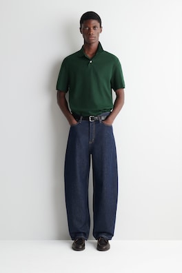 INTERLOCK COTTON POLO SHIRT — DARK GREEN 5