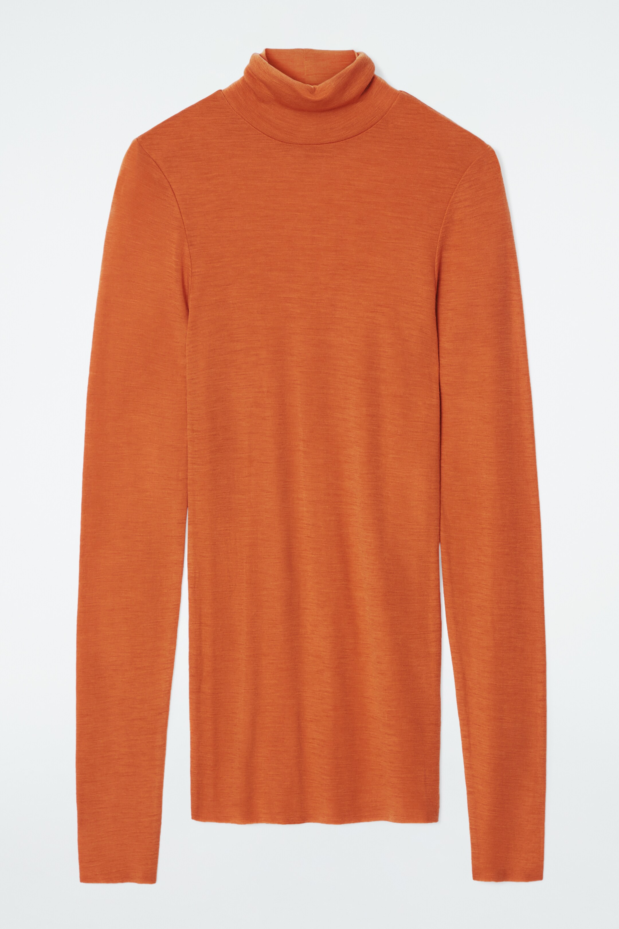View larger image: MERINO WOOL TURTLENECK TOP - ORANGE - Ladies | H&M GB 1