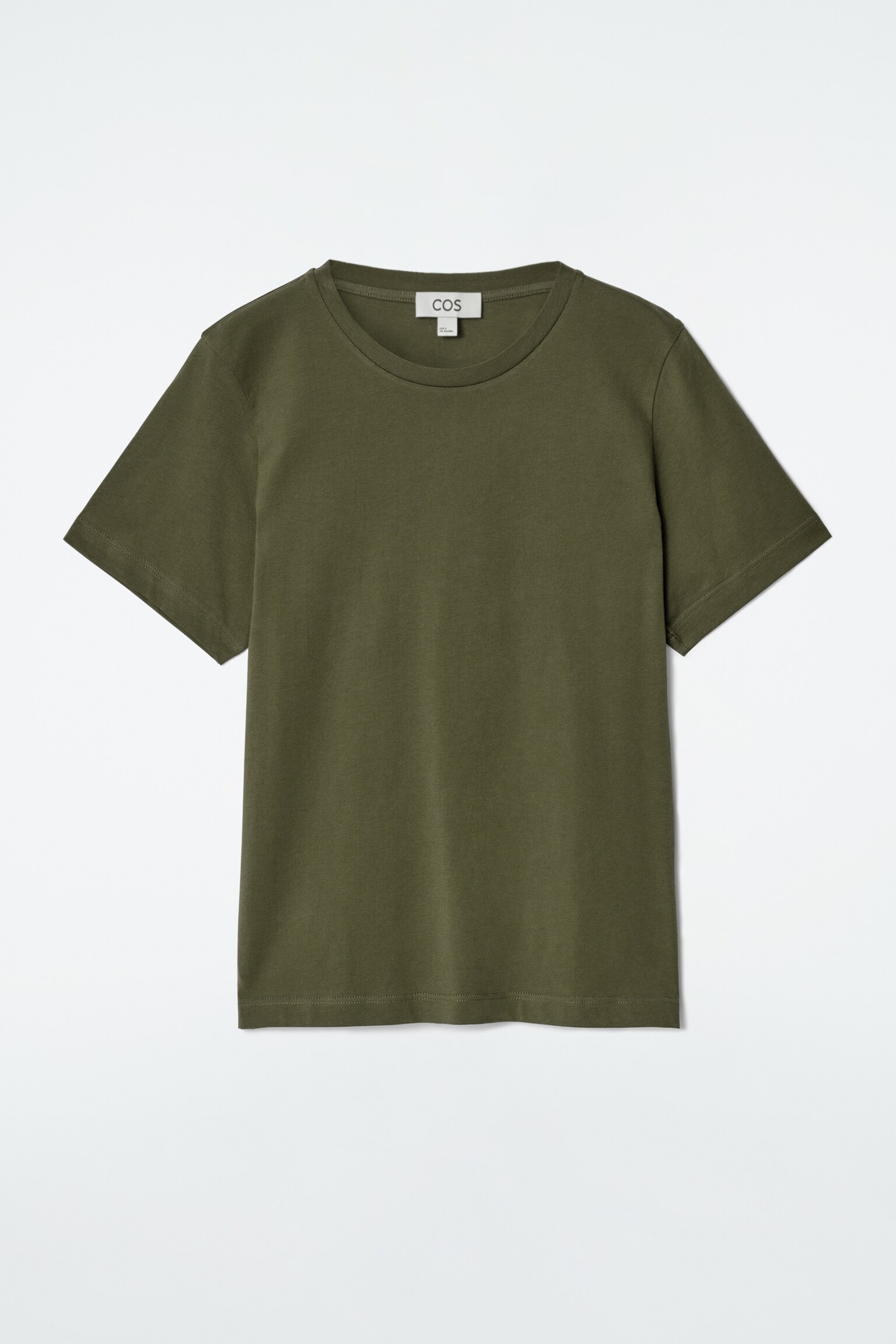 T-SHIRT À COL ROND EN COTON - KAKI FONCÉ/BLEU MARINE/GRIS CLAIR CHINÉ/BLANC / RAYURES/BLEU CIEL/JAUNE PÂLE/NOIR/BLANC/GRIS CHINÉ - 2