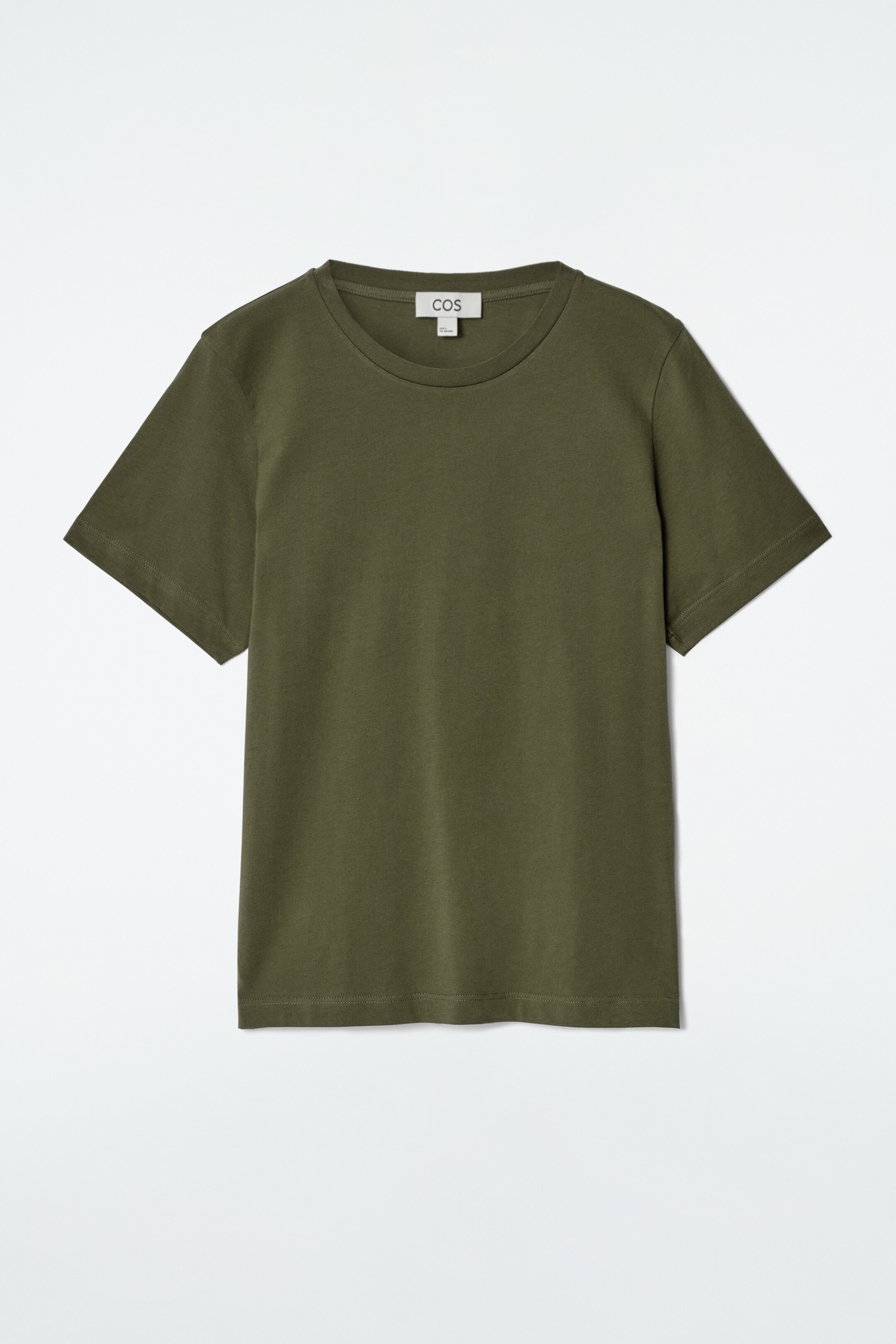 Vezi imaginea mai mare: TRICOU DIN BUMBAC CU GULER ROTUND - Kaki închis - FEMEI | H&M RO 5