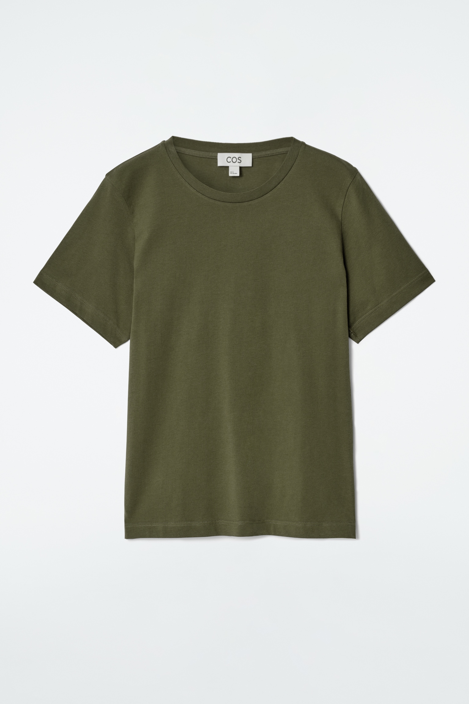 CAMISETA DE ALGODÓN CON CUELLO REDONDO - CAQUI OSCURO/BLANCO/GRIS CLARO JASPEADO/AMARILLO CLARO/AZUL MARINO/NEGRO/AZUL CLARO/BLANCO/RAYAS/GRIS JASPEADO/MARRÓN OSCURO - 2