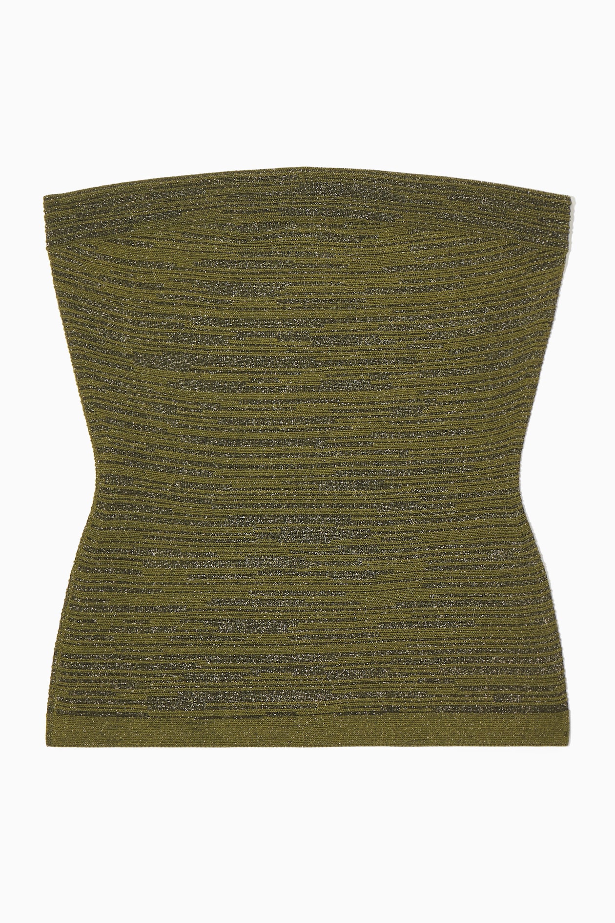 SPARKLY TEXTURED BANDEAU - GREEN | COS DE