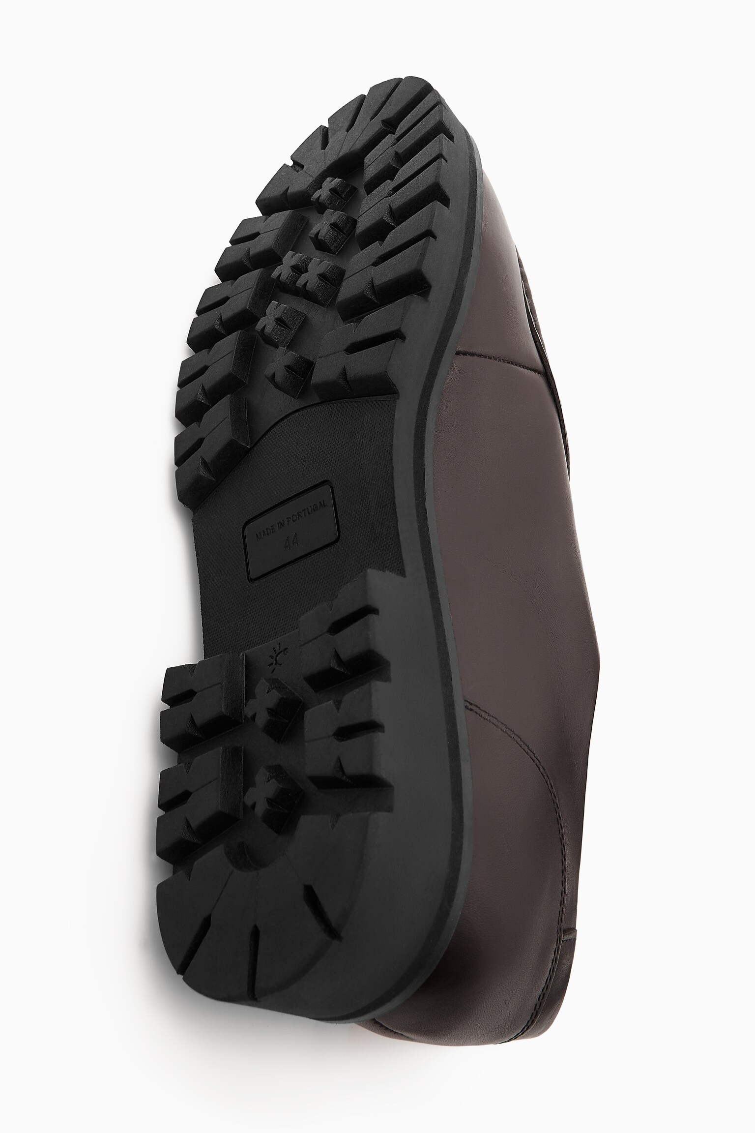 CHUNKY LEATHER CHUKKA SHOES - DARK BROWN - 5