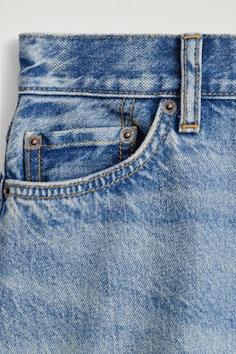 HIGH-RISE DENIM SHORTS — BLUE 5