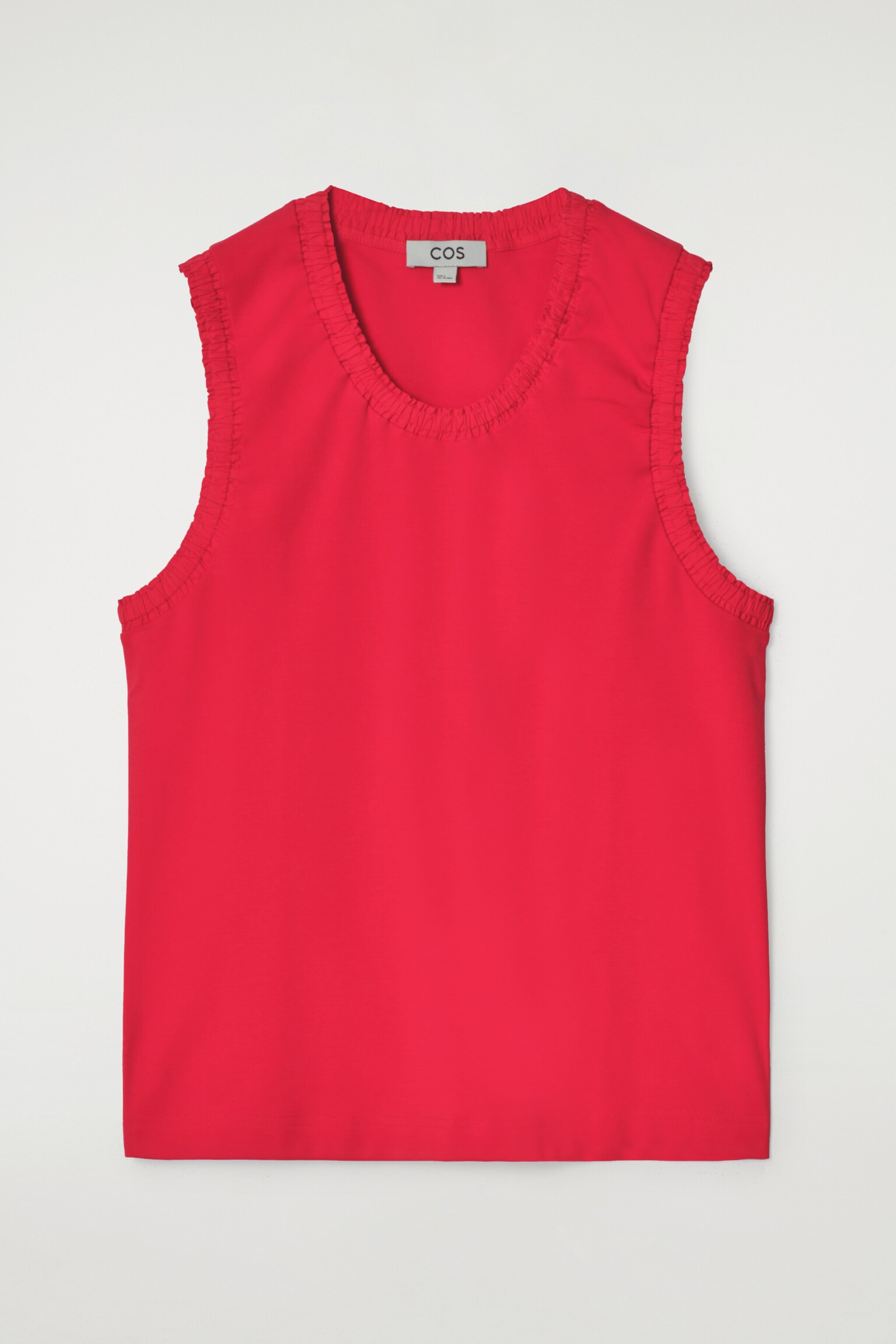 TOP DE ALGODÓN CON FRUNCIDOS - ROJO/NEGRO/CRUDO - 2