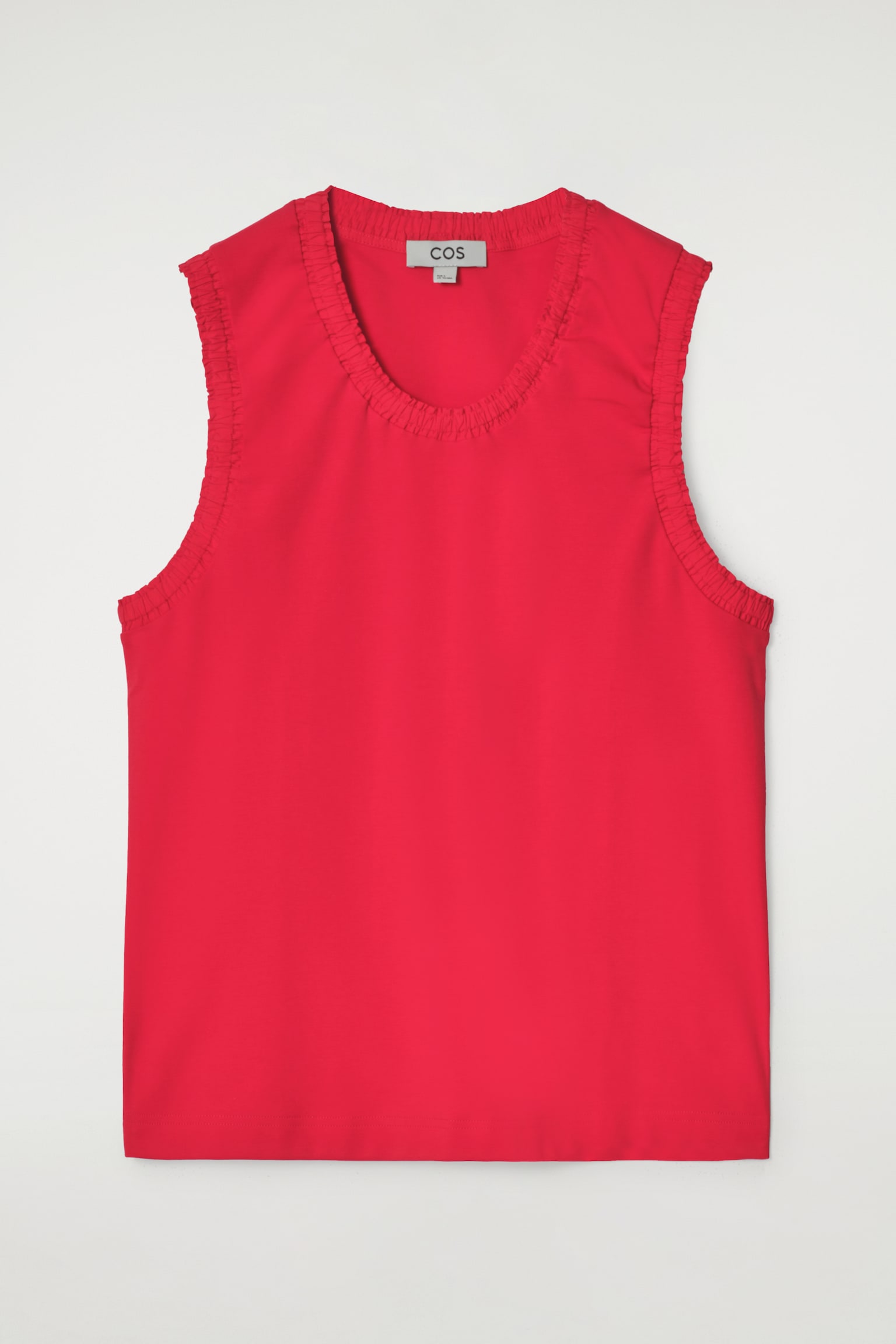 TOP DE ALGODÓN CON FRUNCIDOS - ROJO/CRUDO/NEGRO - 2