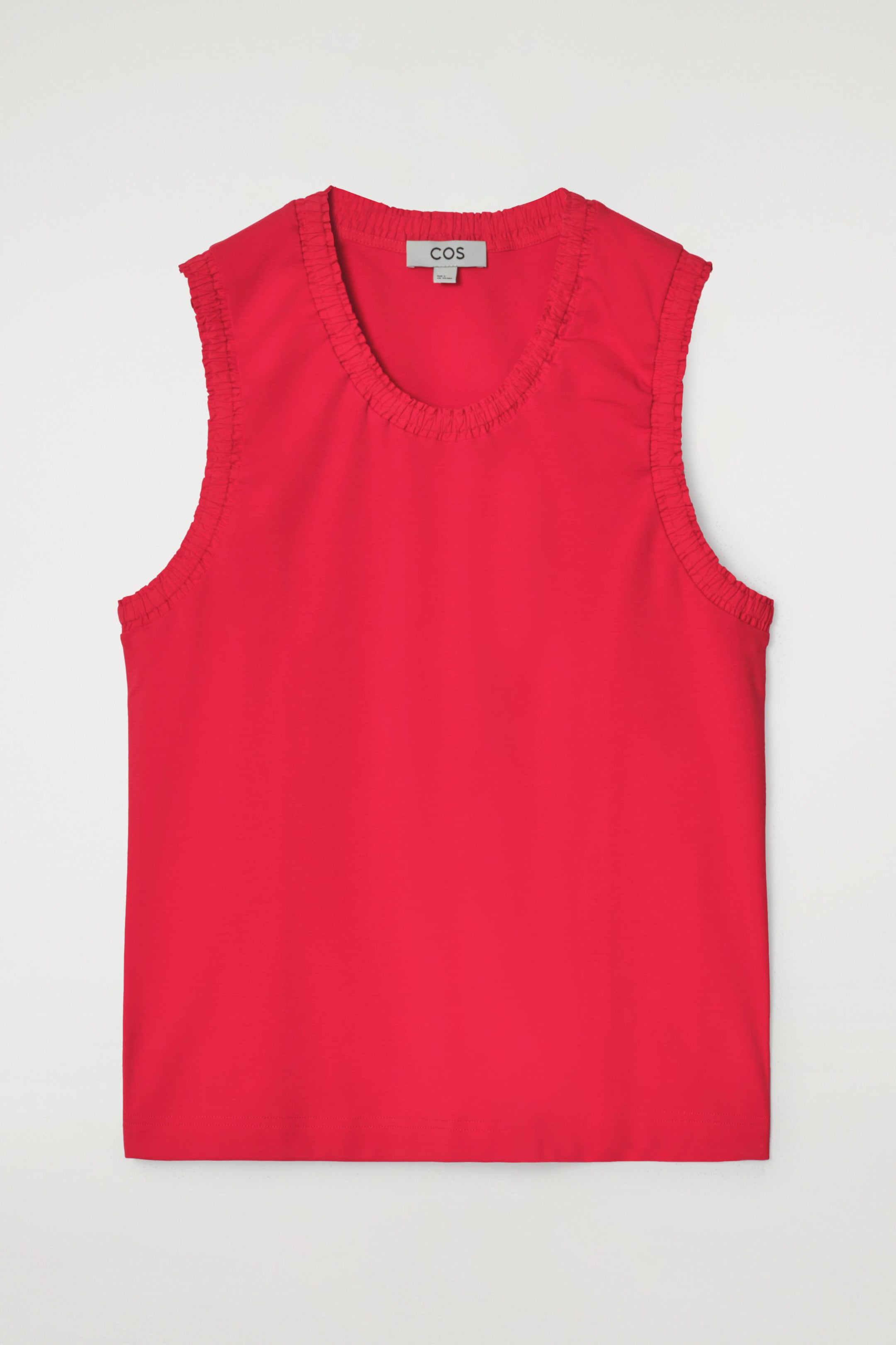 GATHERED COTTON TANK TOP