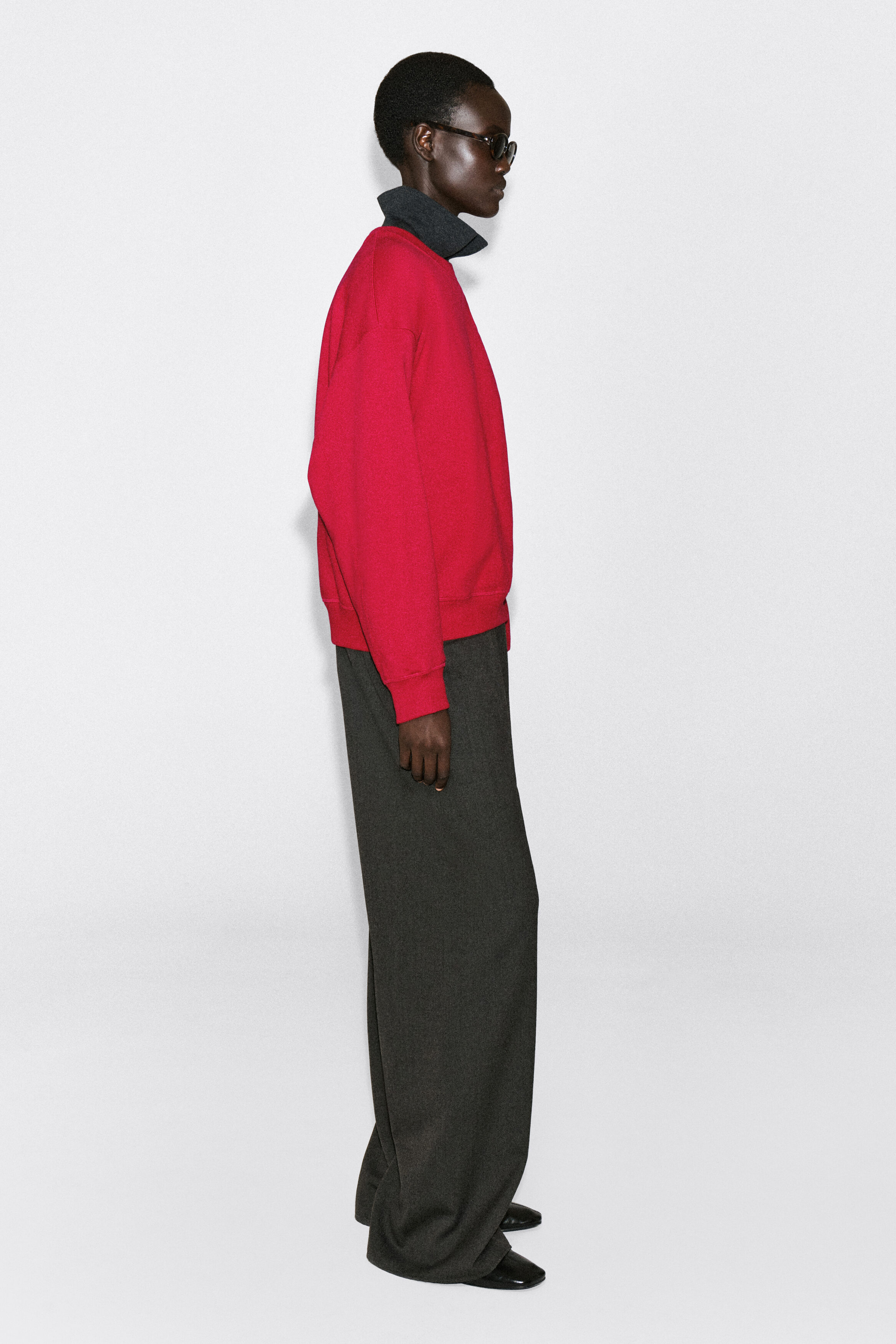 ROUNDED COTTON CREW-NECK SWEATSHIRT thumbnail 4