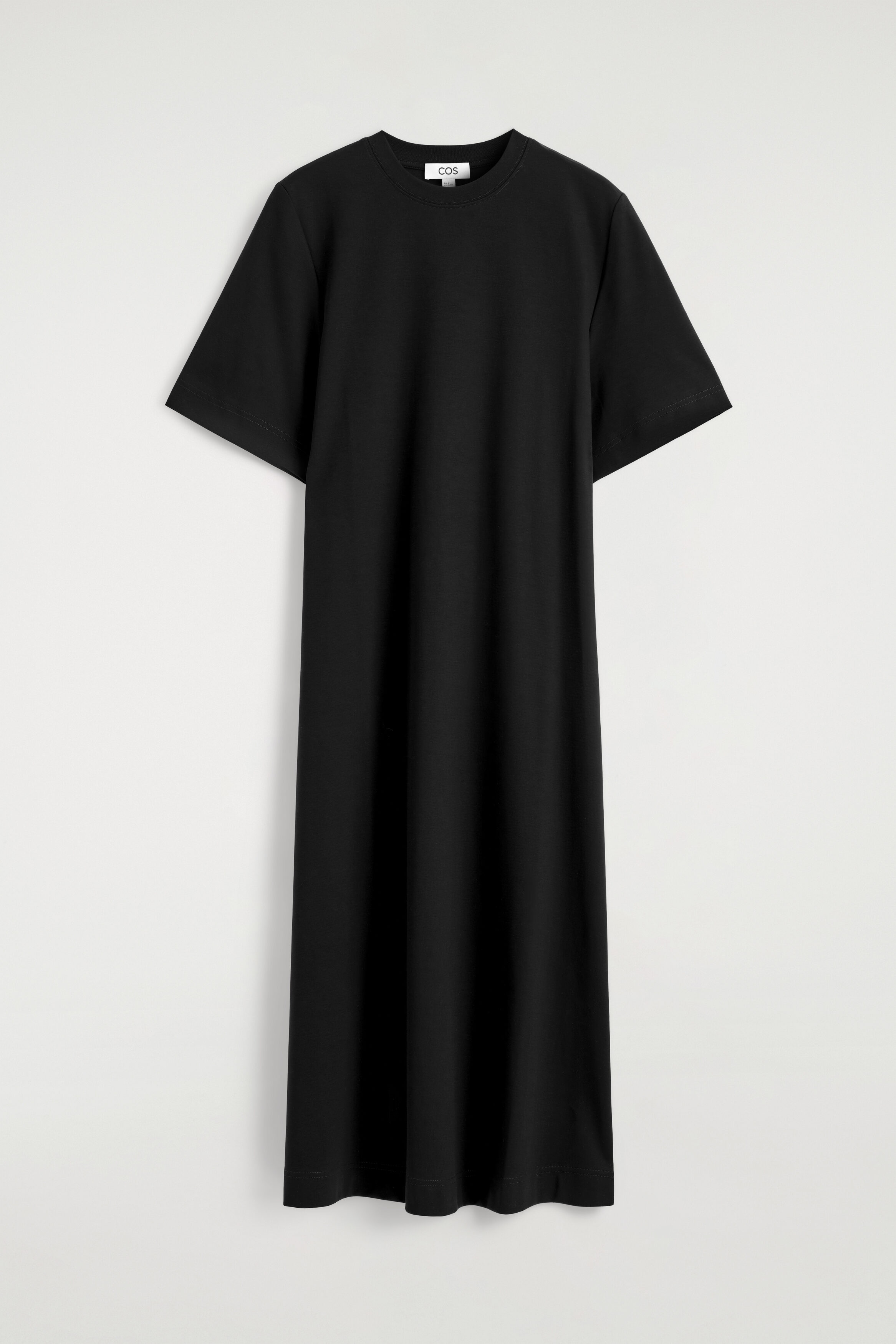 BELT-DETAIL MIDI T-SHIRT DRESS - BLACK | COS US