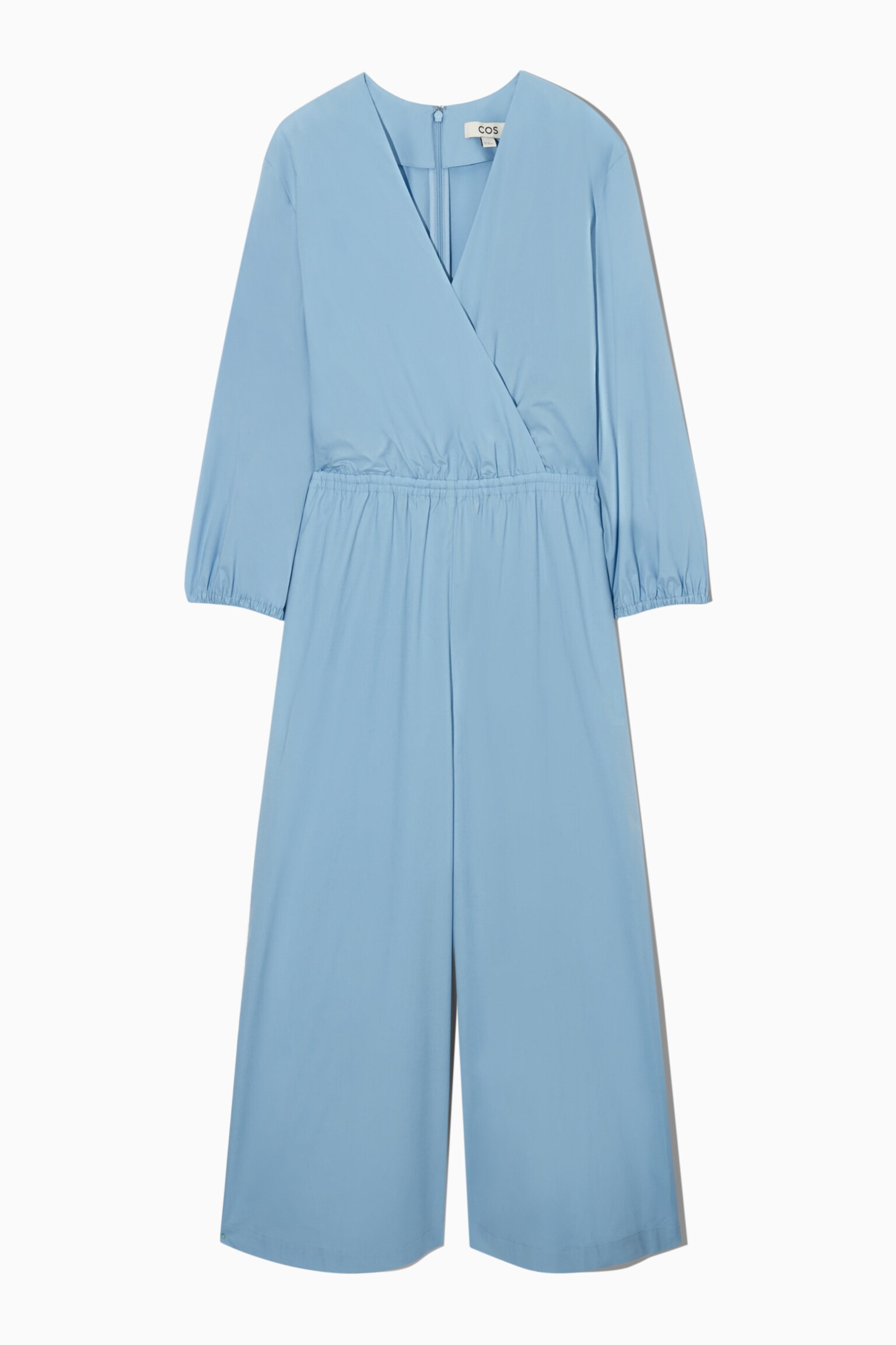 V-NECK CULOTTE JUMPSUIT - LIGHT BLUE