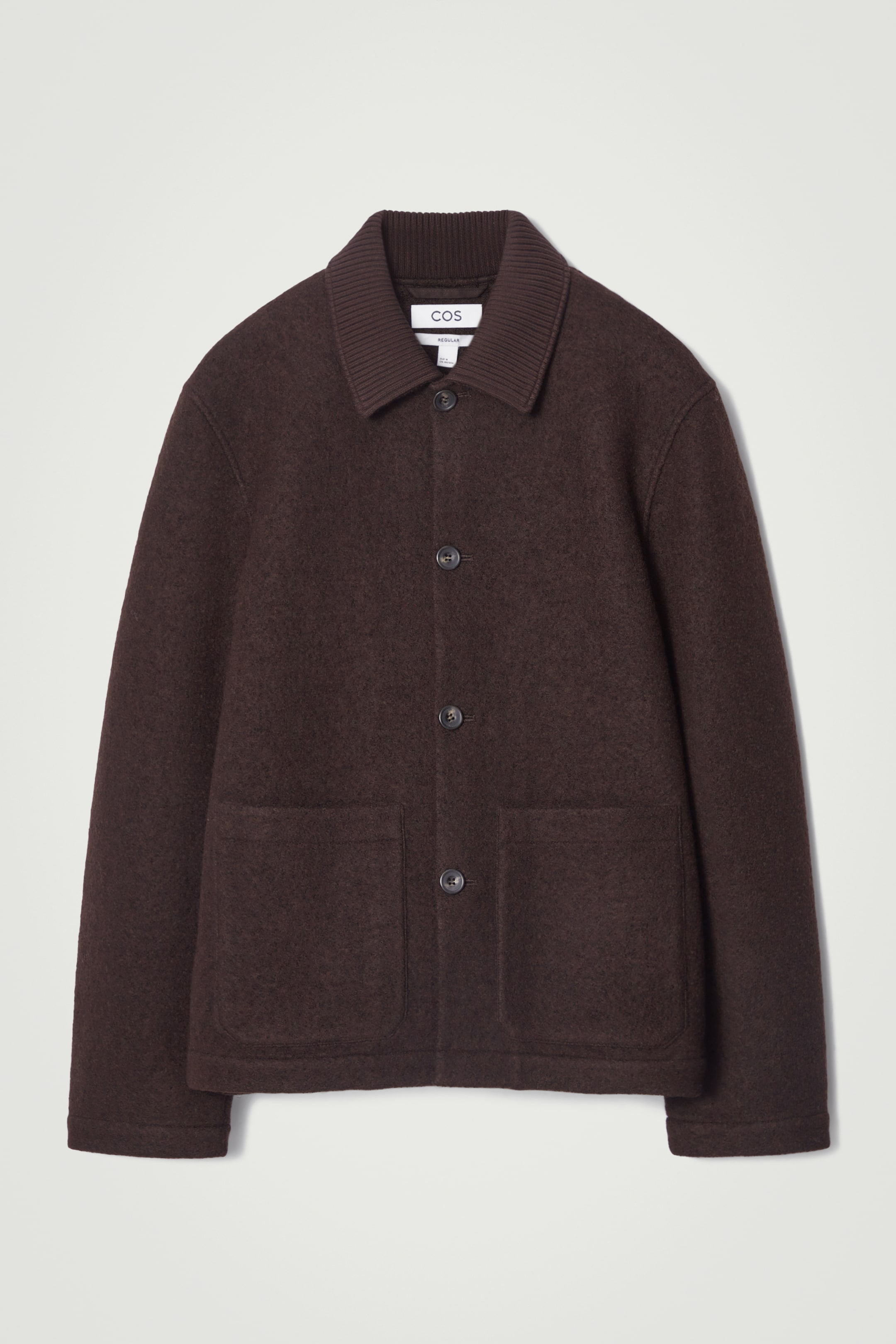 View larger image: BOILED-WOOL CHORE JACKET - DARK BROWN - Men | H&M GB 7