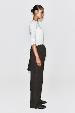 DIAL WIDE-LEG JEANS — BROWN 7