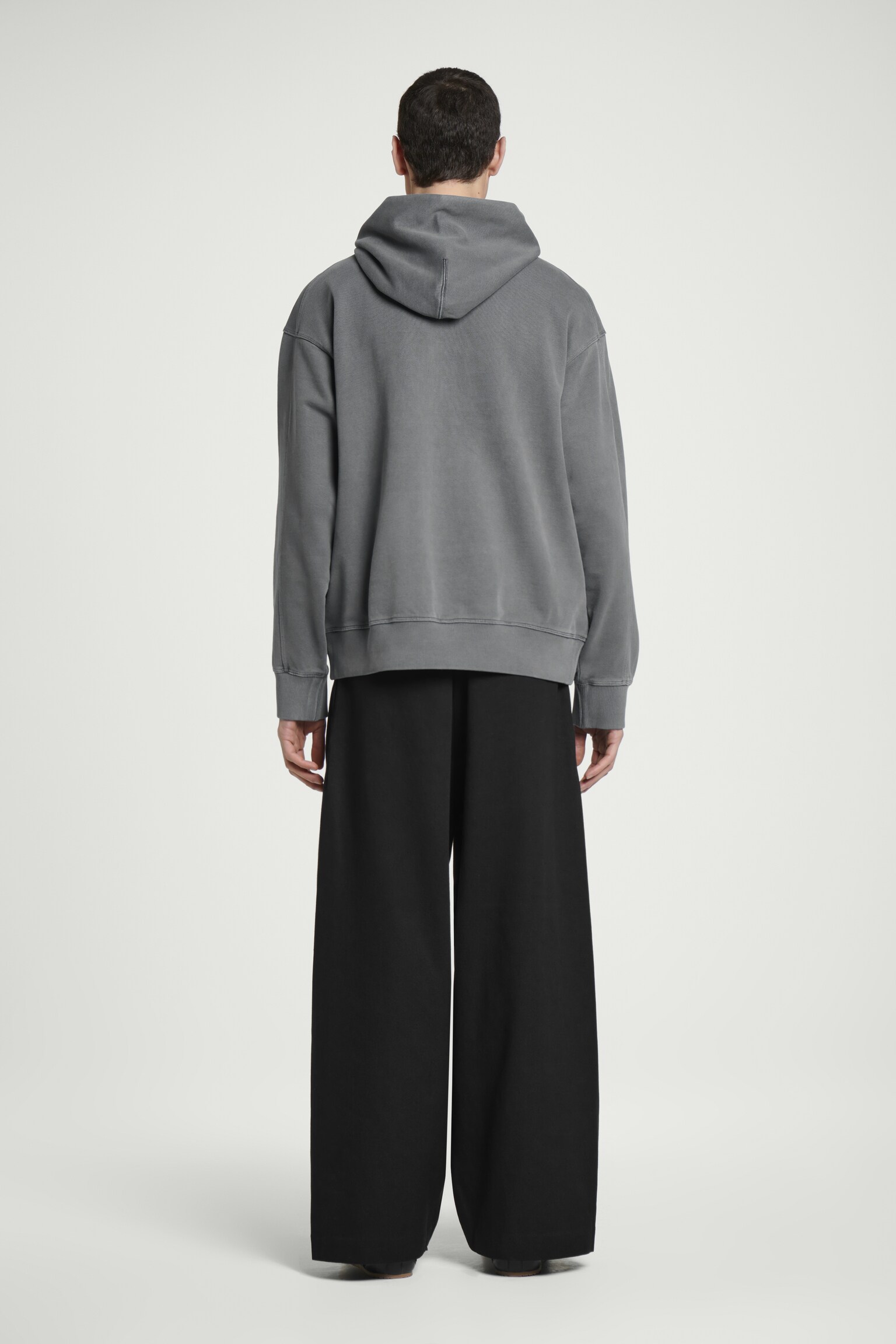 WASHED COTTON-JERSEY HOODIE - WASHED BLACK/MOLE/BLUE/BLUE/PURPLE - 3