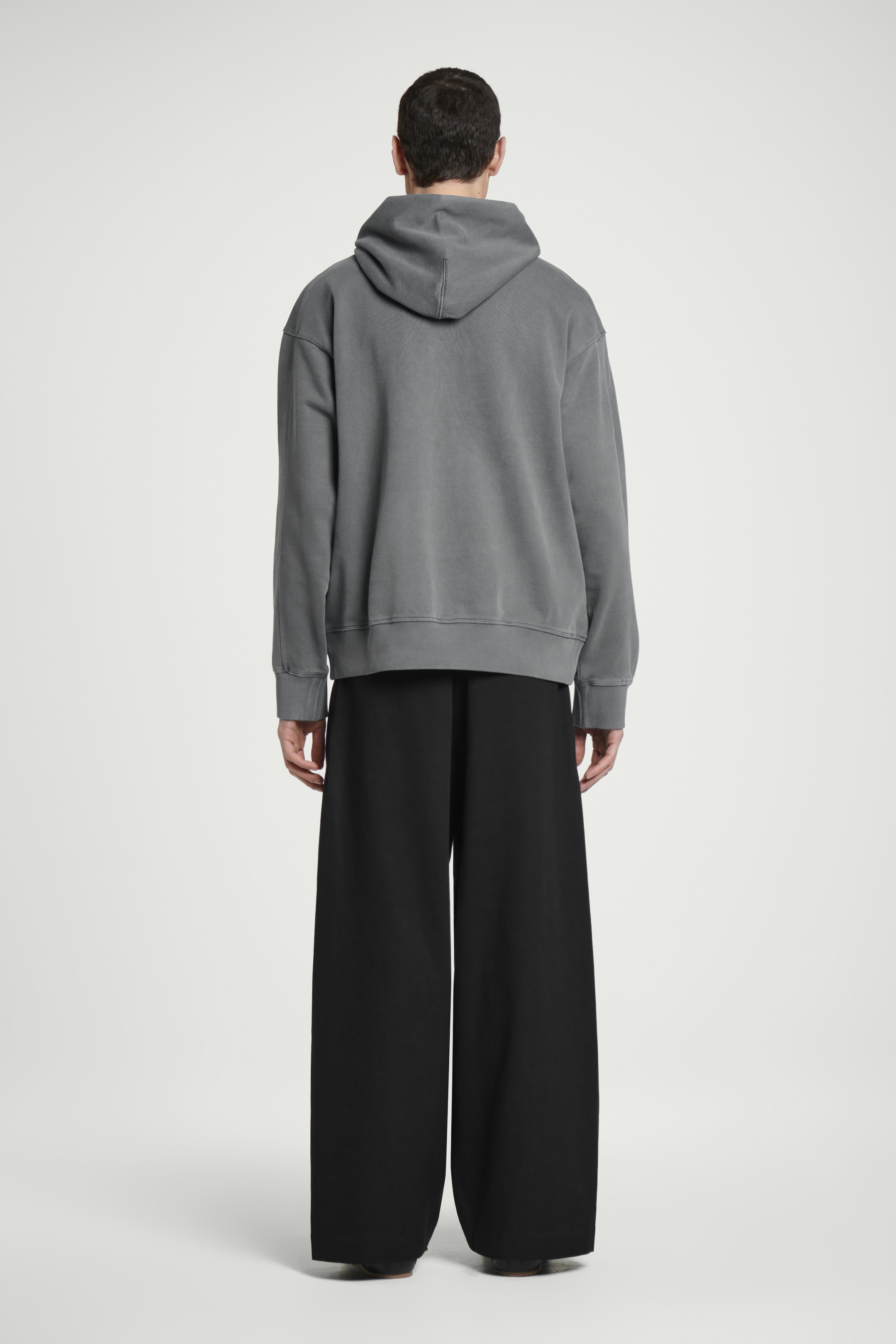 View larger image: WASHED COTTON-JERSEY HOODIE - WASHED BLACK - Men | H&M GB 5