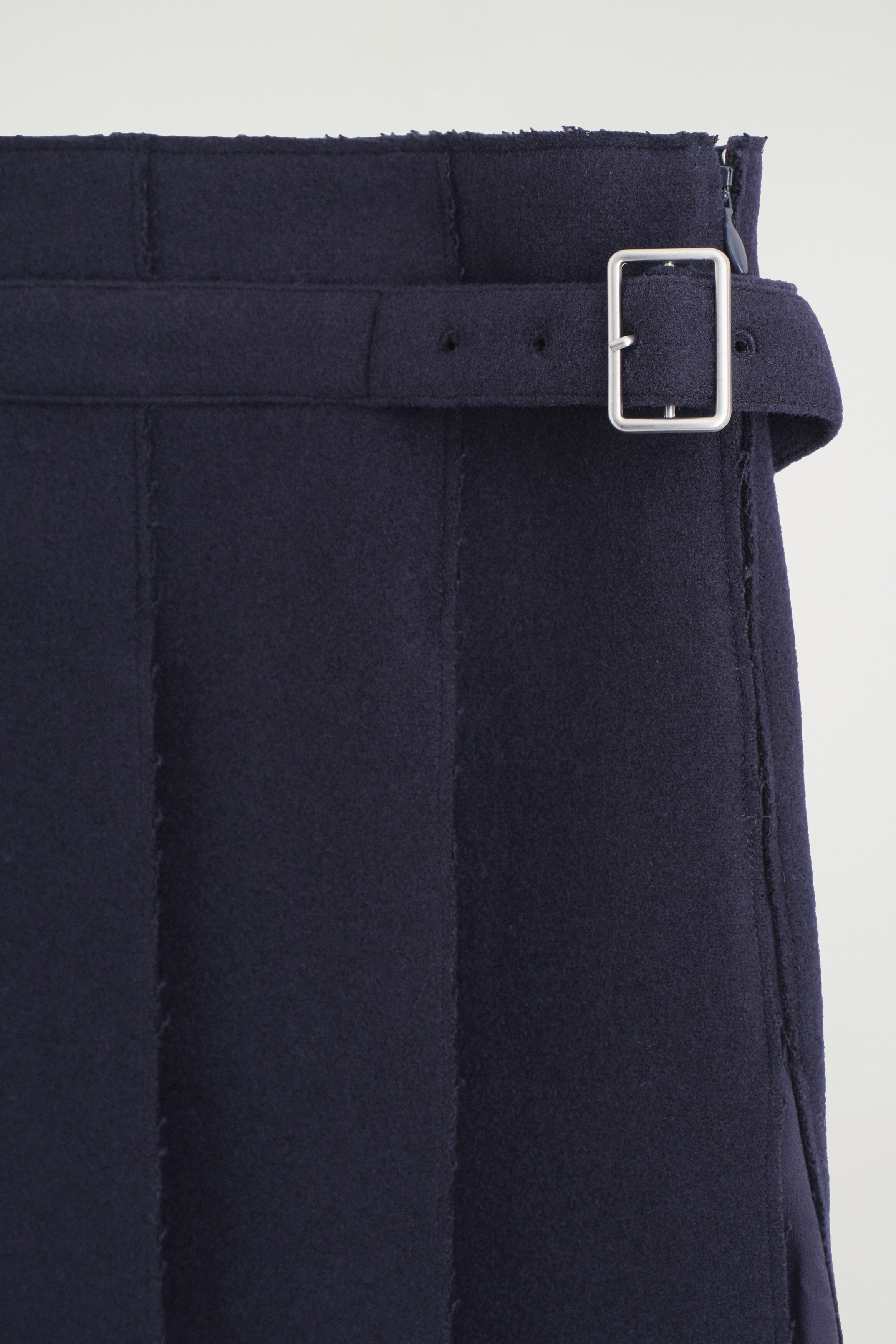 BELTED PLEATED WOOL-BLEND SKIRT thumbnail 7
