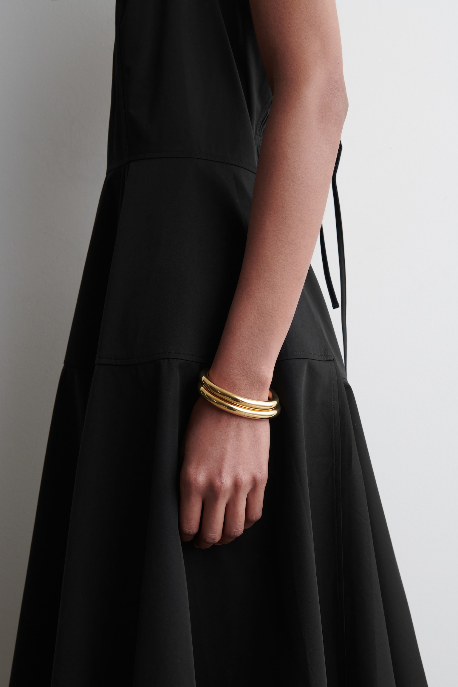 BRACCIALE RIGIDO OVALE - ORO/ARGENTO