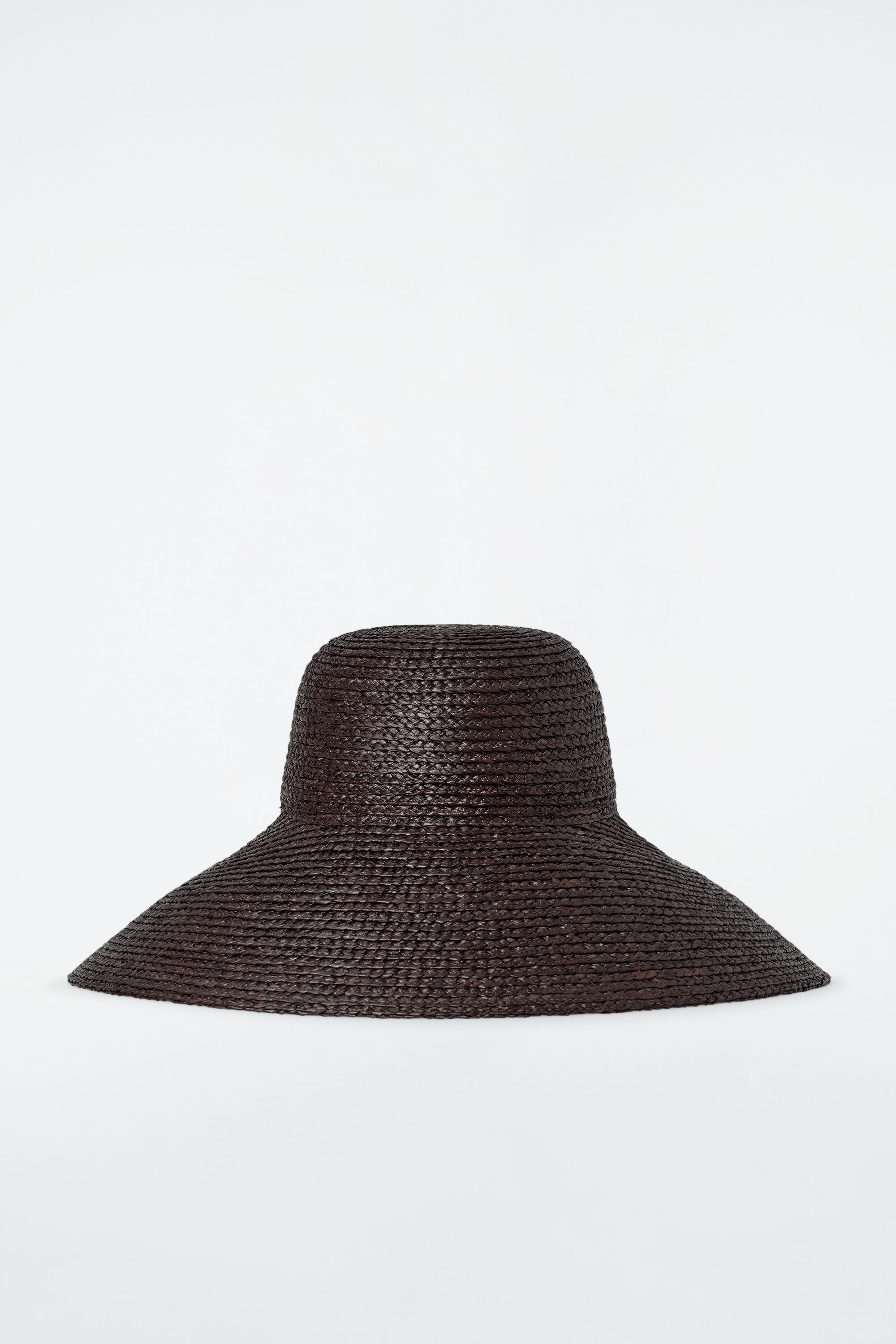 WIDE-BRIM STRAW HAT - DARK BROWN | COS GB