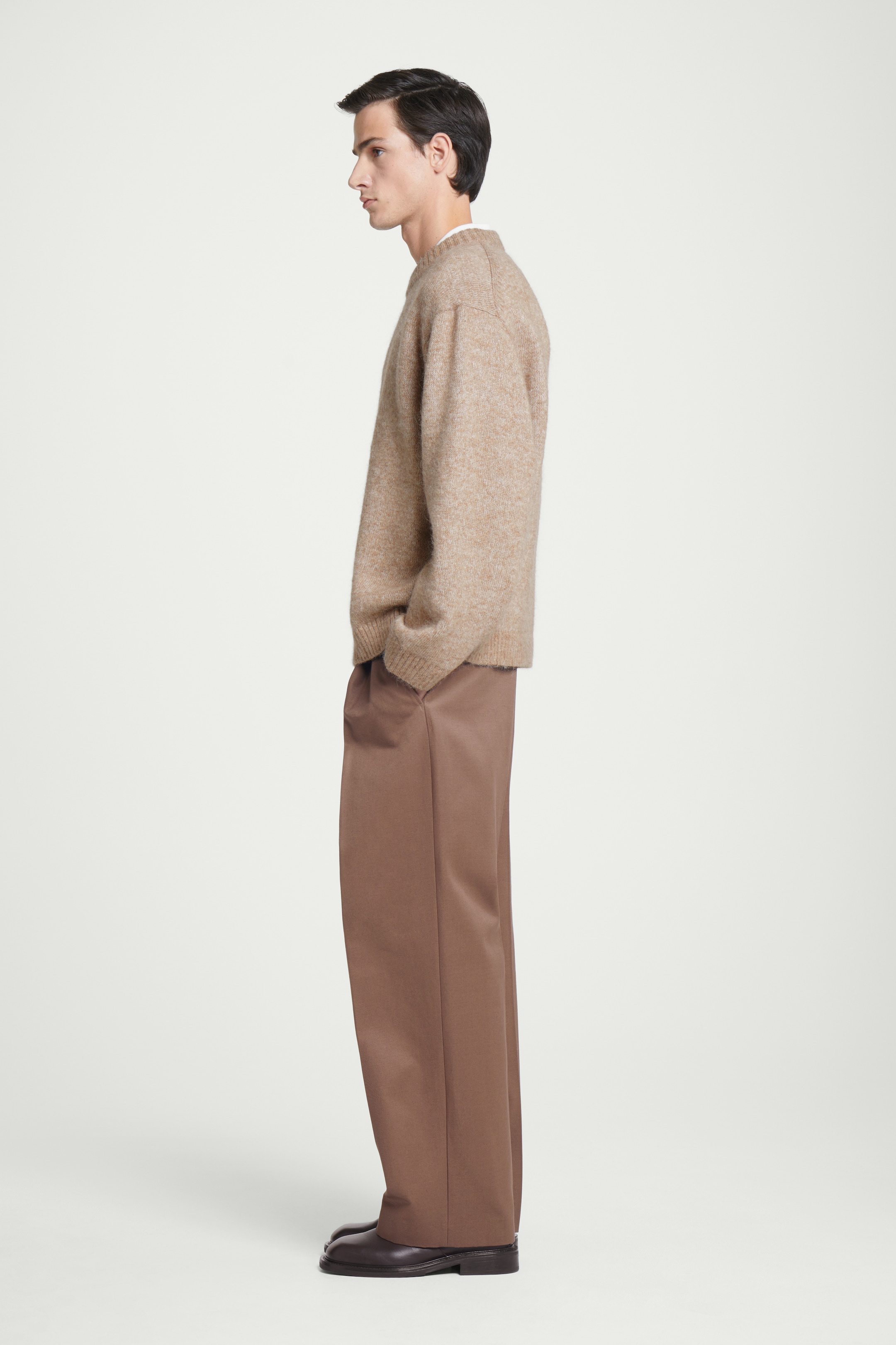 View larger image: OVERSIZED ALPACA-BLEND JUMPER - BEIGE MÉLANGE - Men | H&M GB 5