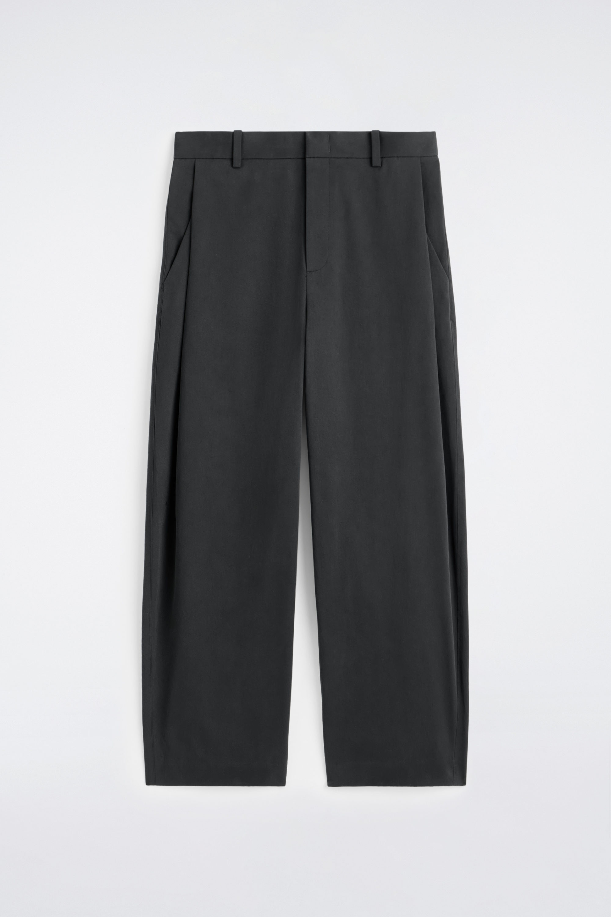 PLEATED WIDE-LEG TROUSERS - BLACK | COS