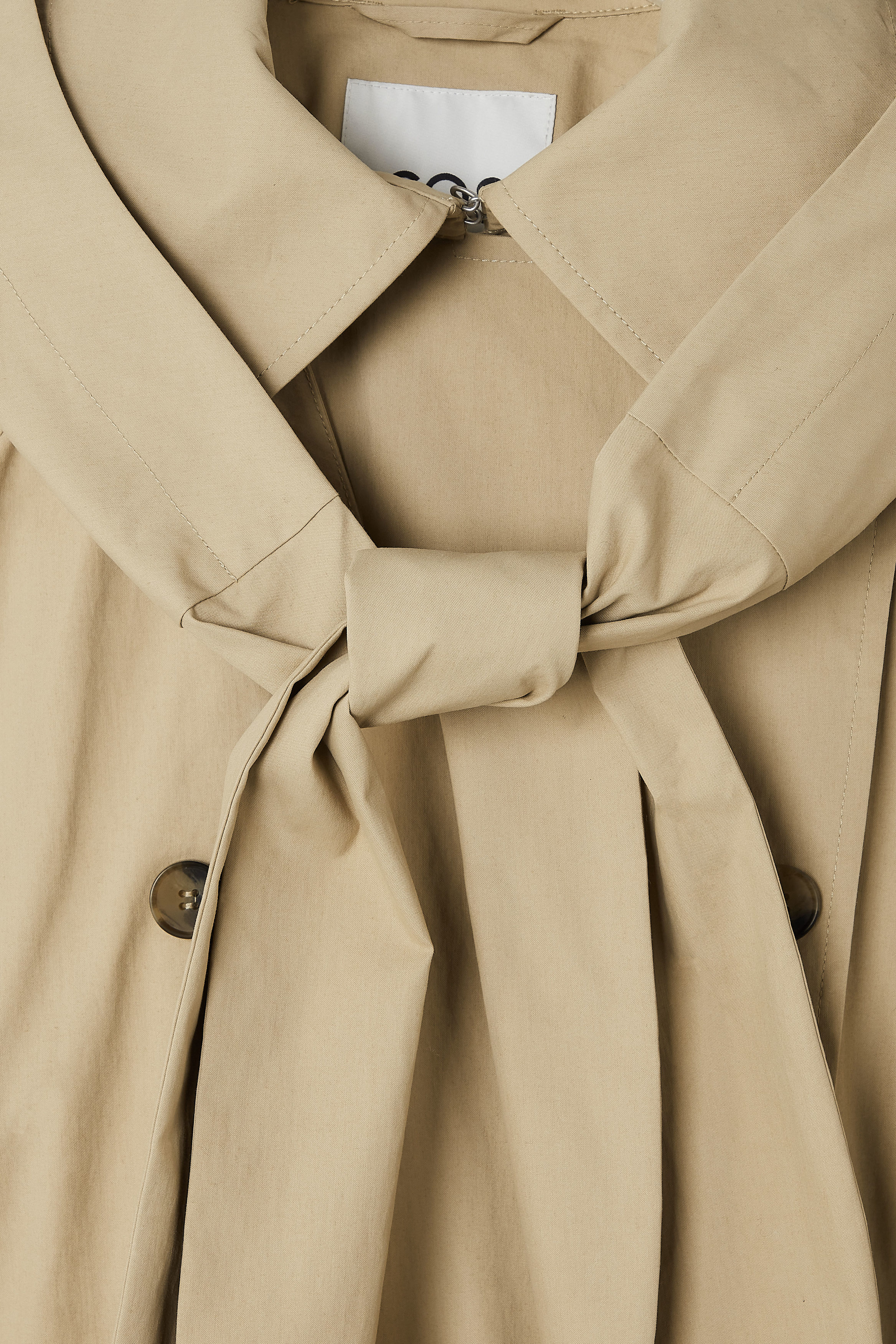 HOODED TRENCH COAT - BEIGE | COS