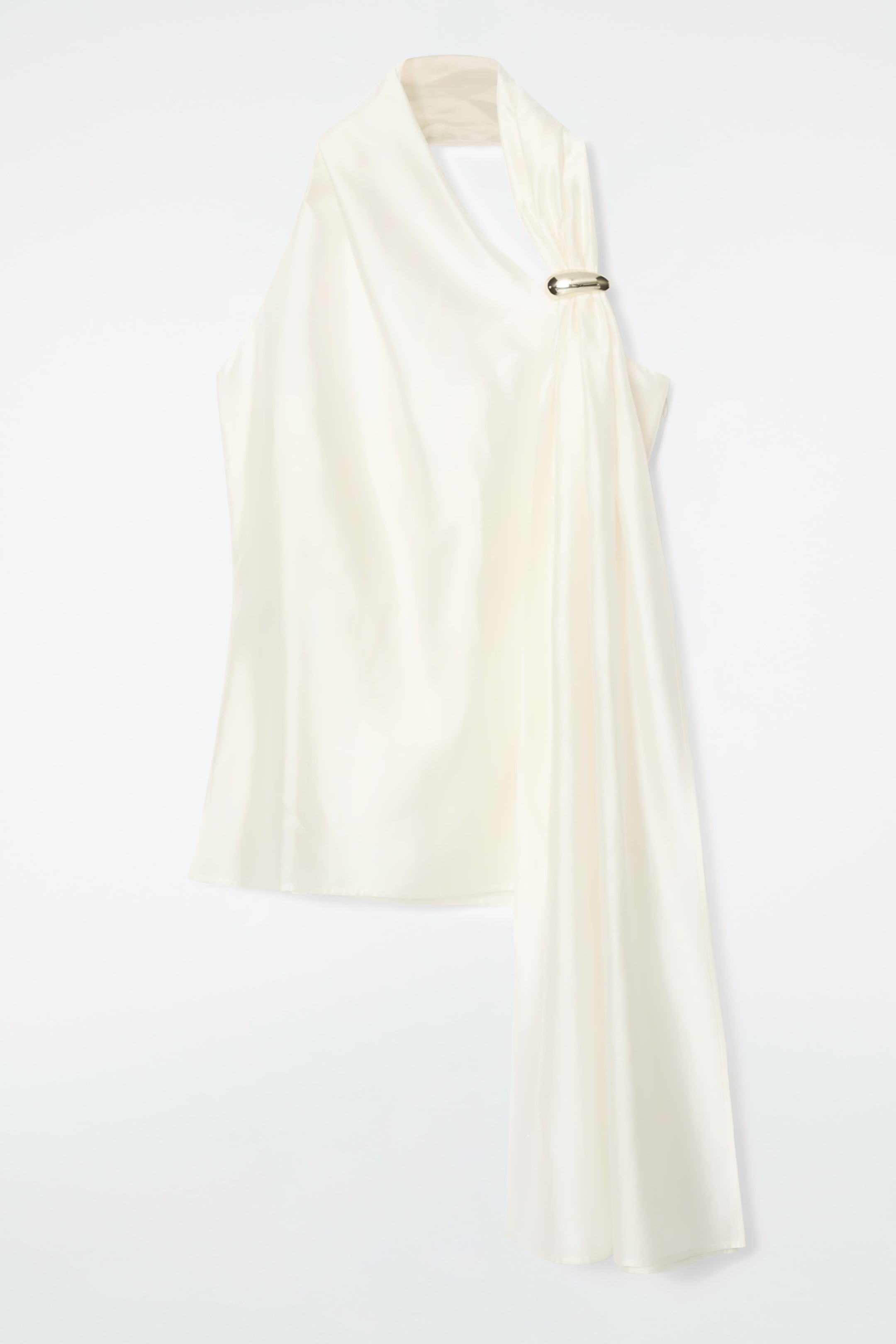 Grösseres Bild ansehen: ASYMMETRISCHE BLUSE MIT BROSCHE - ELFENBEIN - DAMEN | H&M CH 1