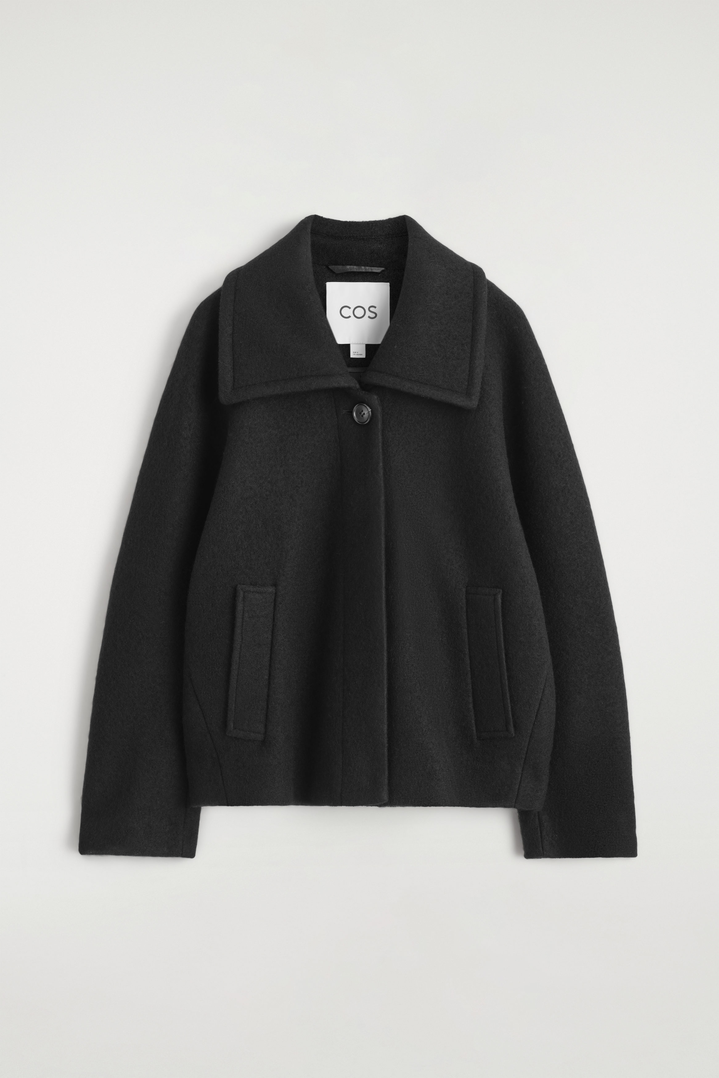 OVERSIZED POLKA-DOT WOOL COAT - GREY / POLKA-DOT | COS