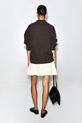 KNITTED FLARED MINI SKIRT — IVORY 4