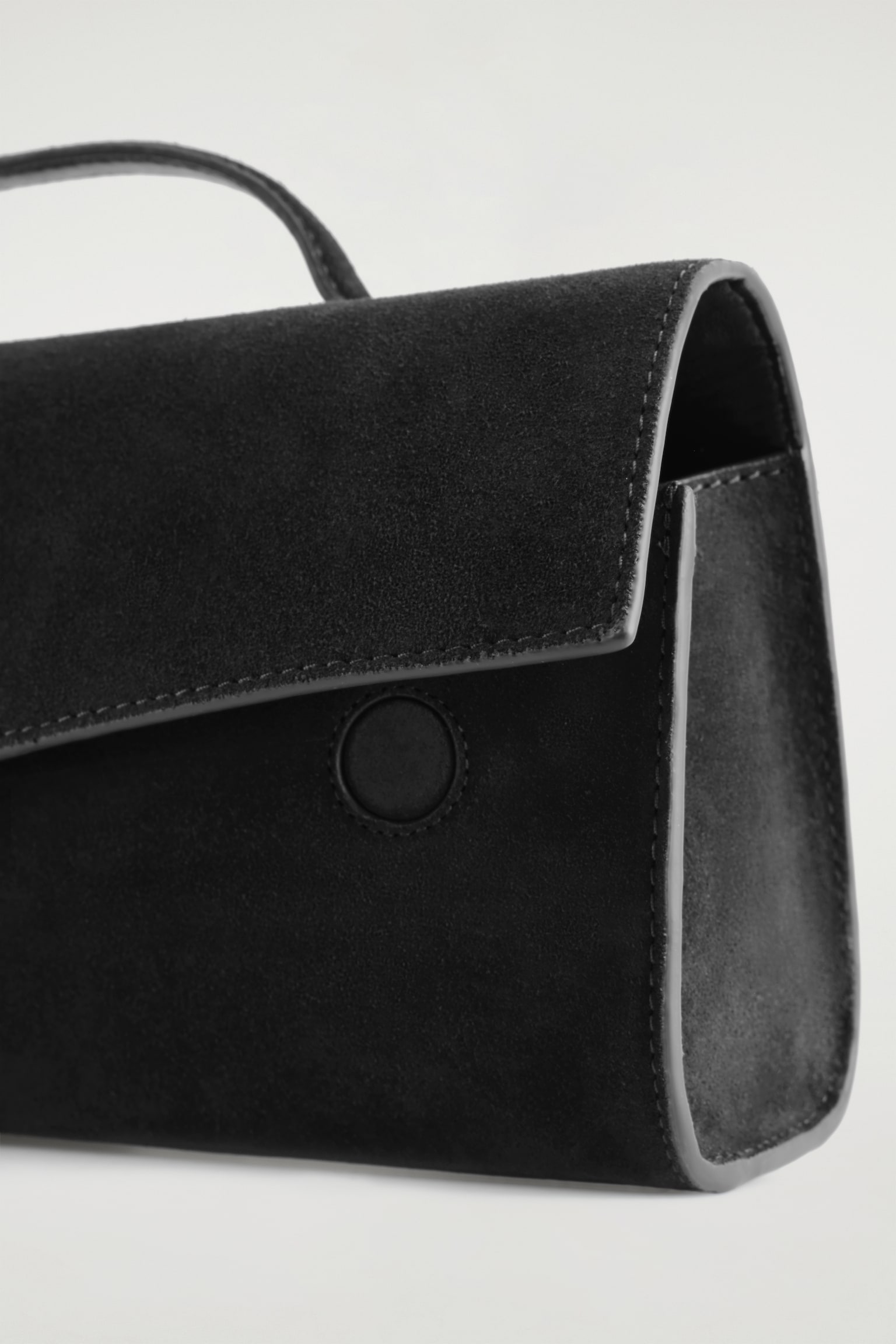 POCHETTE GALLERY IN PELLE SCAMOSCIATA - NERO/MARRONE SCURO - 5