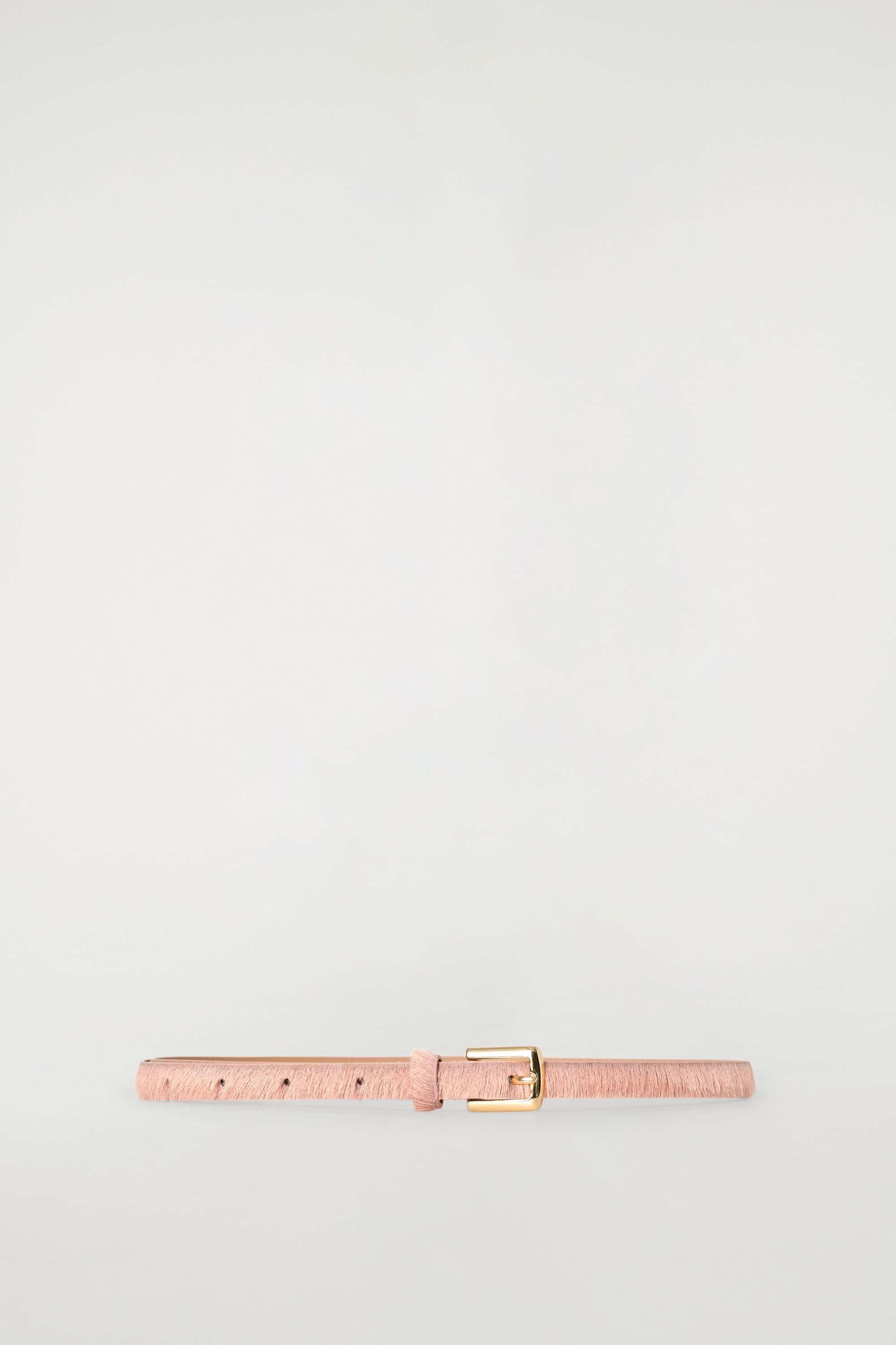 CINTURA SOTTILE IN PELLE DI CAVALLINO - ROSA