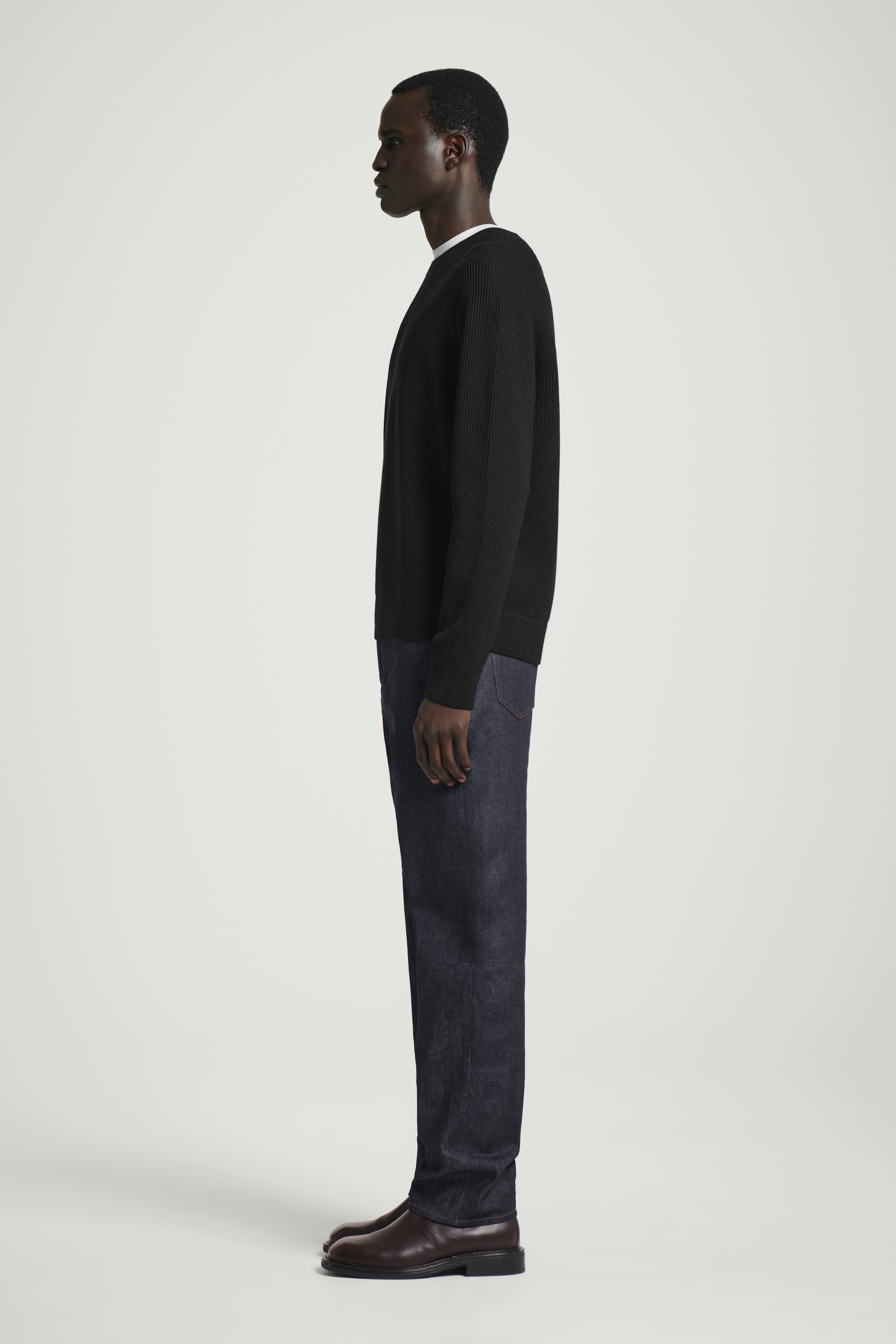 Visualizza immagine più grande: MAGLIONE IN LANA MERINO A COSTE - NERO - UOMO | H&M IT 5