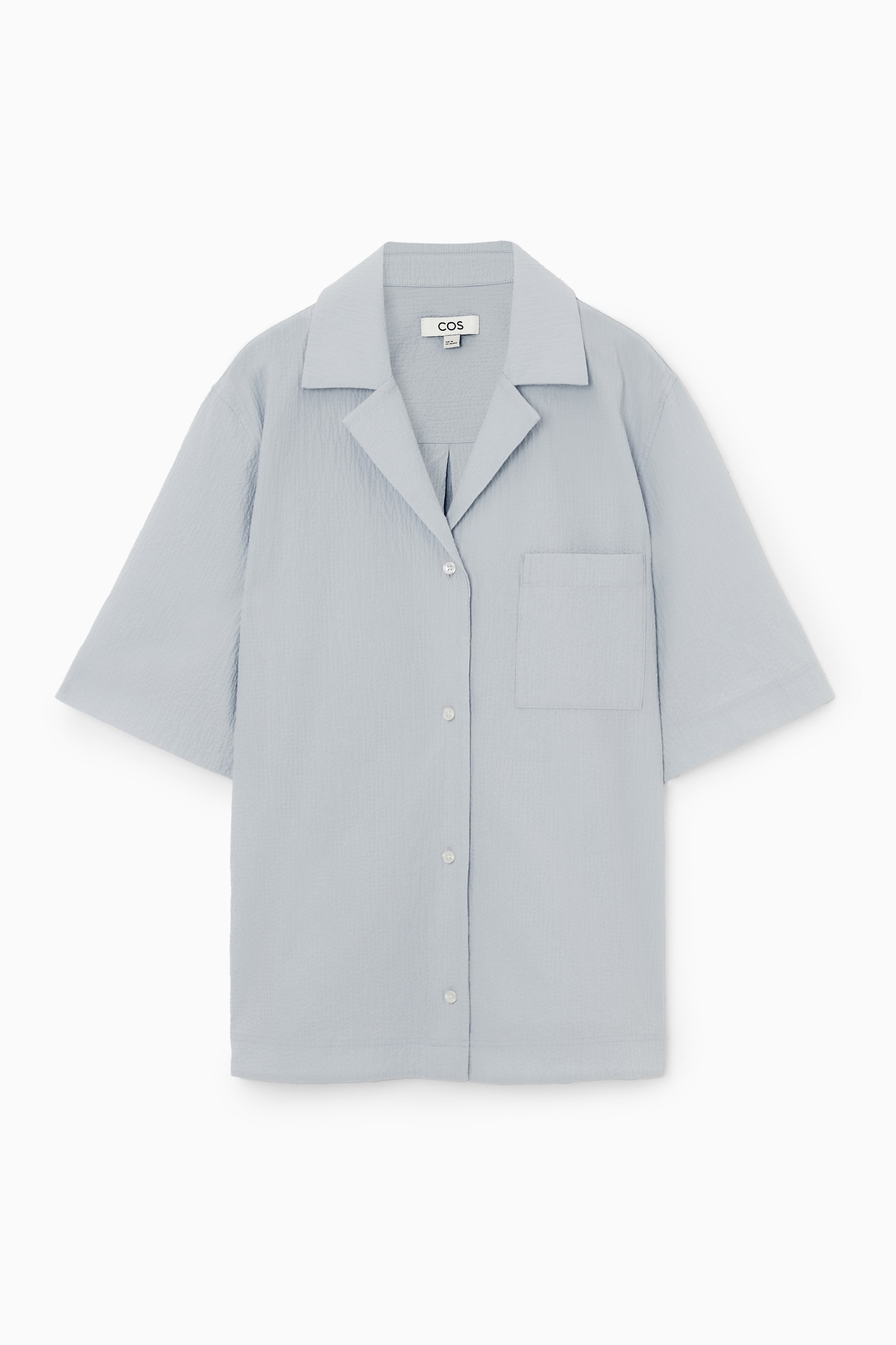 Visualizza l'immagine ingrandita: SEERSUCKER-HEMD MIT NORMALER PASSFORM - BLAU - DONNA | H&M CH 1