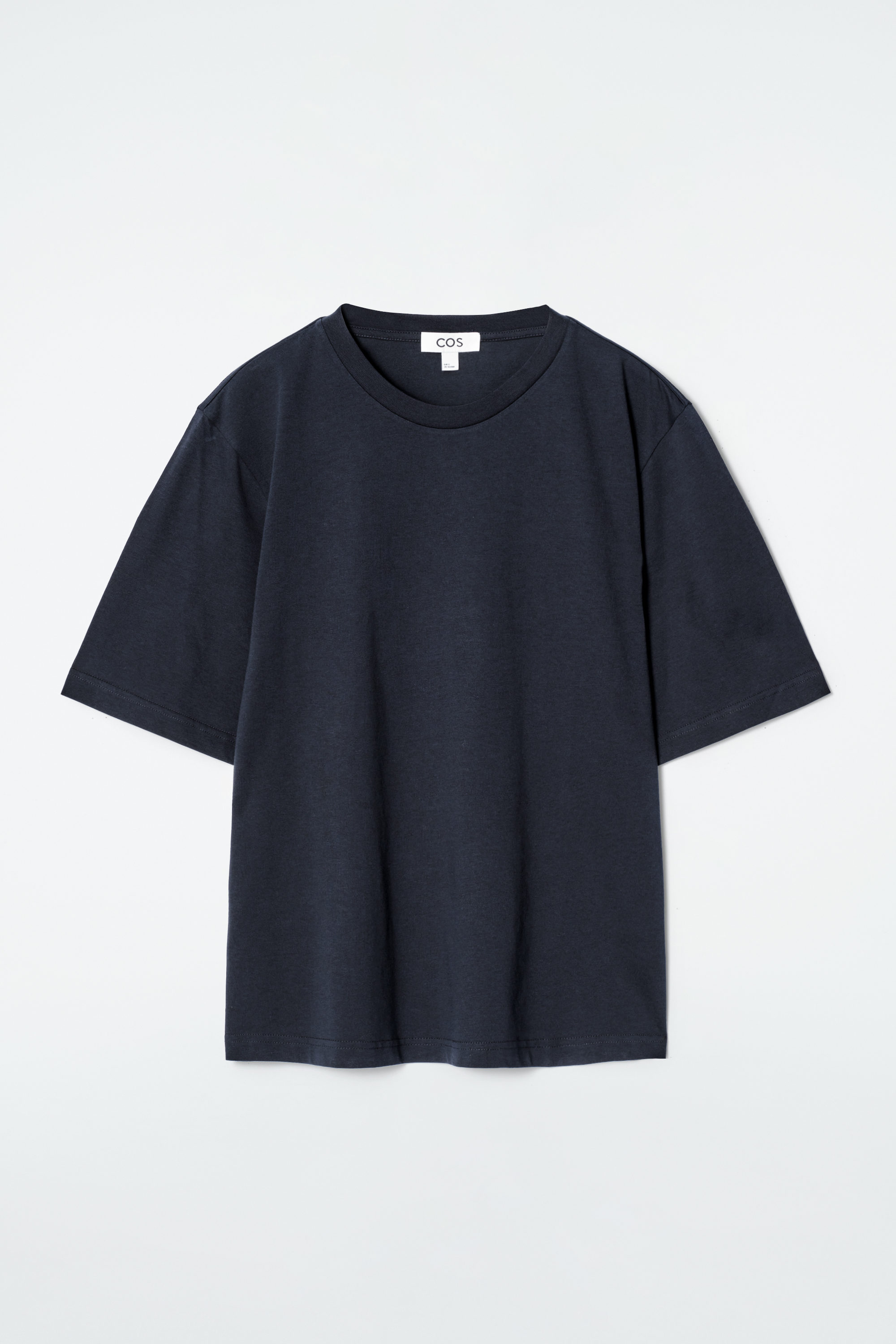 RELAXED COTTON T-SHIRT - NAVY | COS