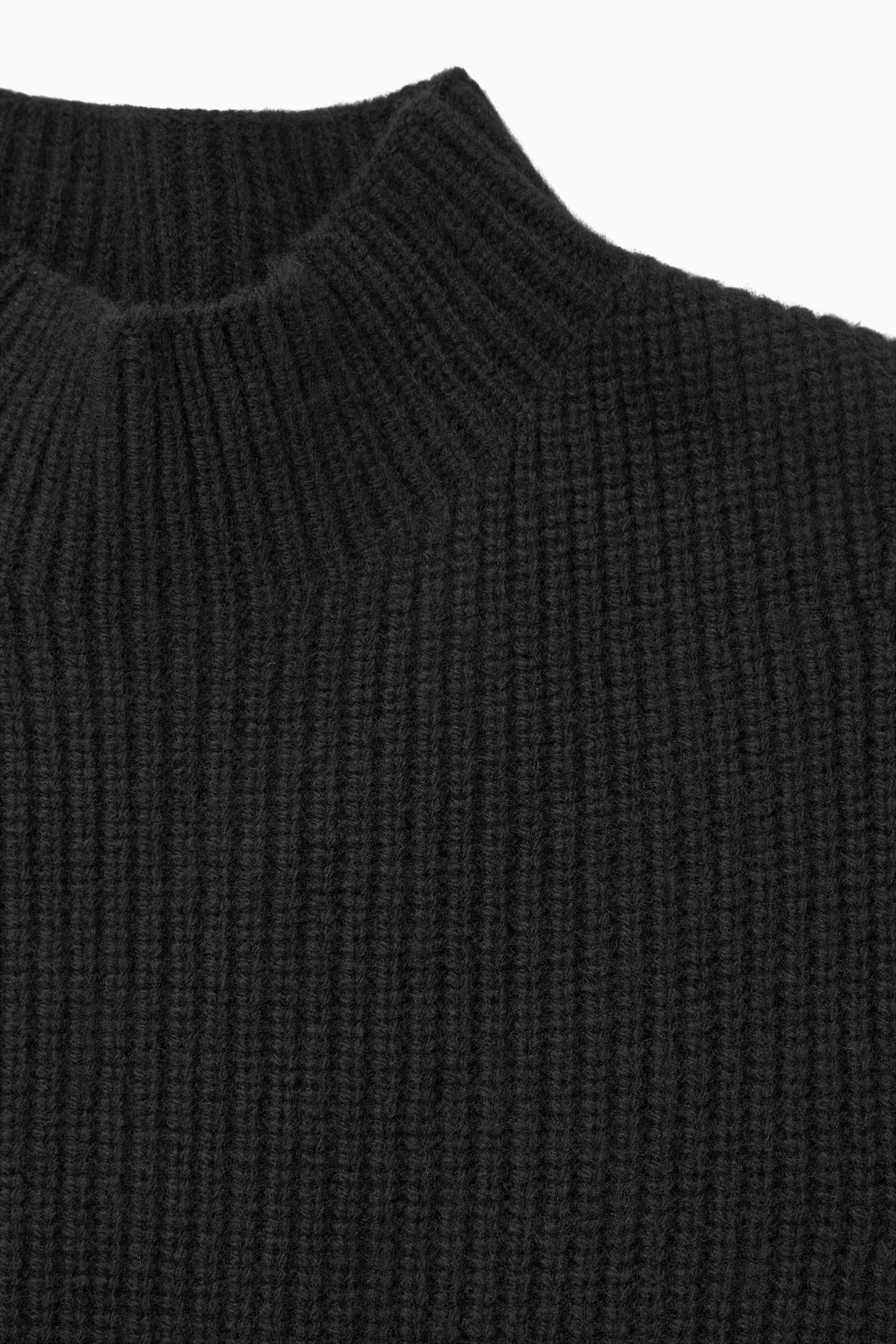 View larger image: KNITTED WOOL FLARED MINI DRESS - BLACK - Ladies | H&M GB 2