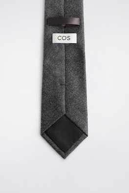WOOL-FLANNEL TIE — DARK-GRAY MÉLANGE 3
