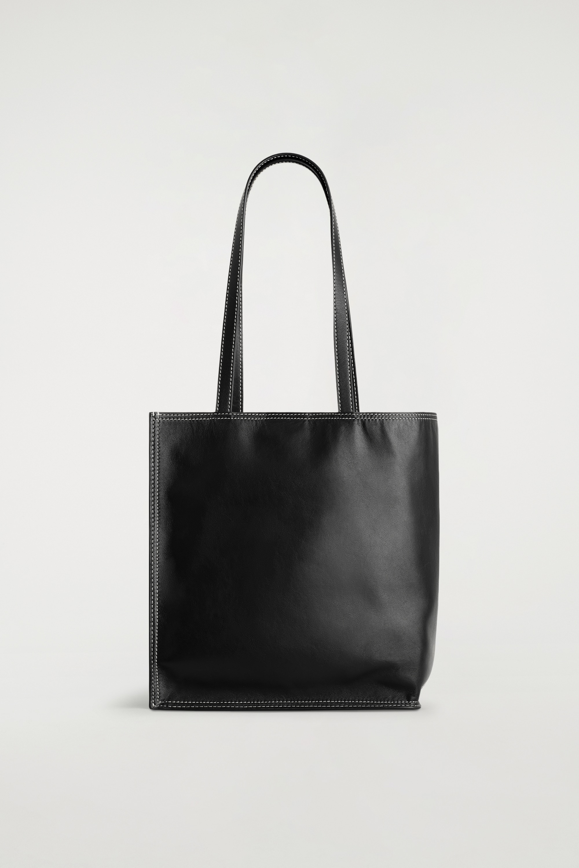 Townhouse shoppertas - leer - ZWART
