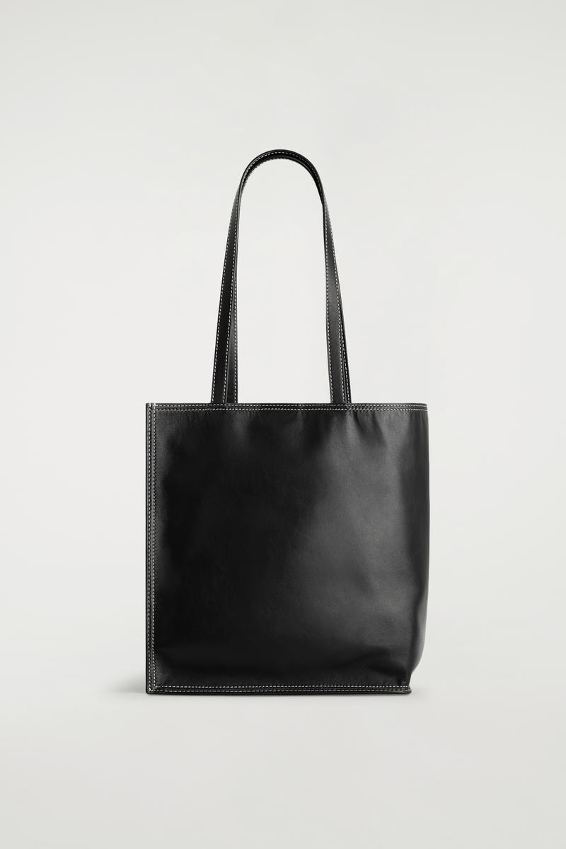 Cos Femme Noir Sac Cabas Townhouse - Cuir