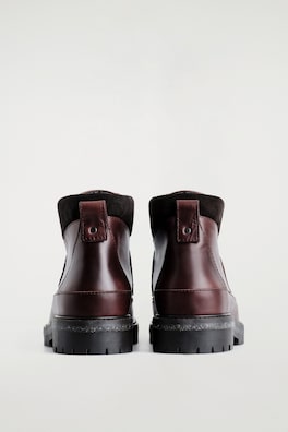 LEATHER HIKING BOOTS — BROWN 2
