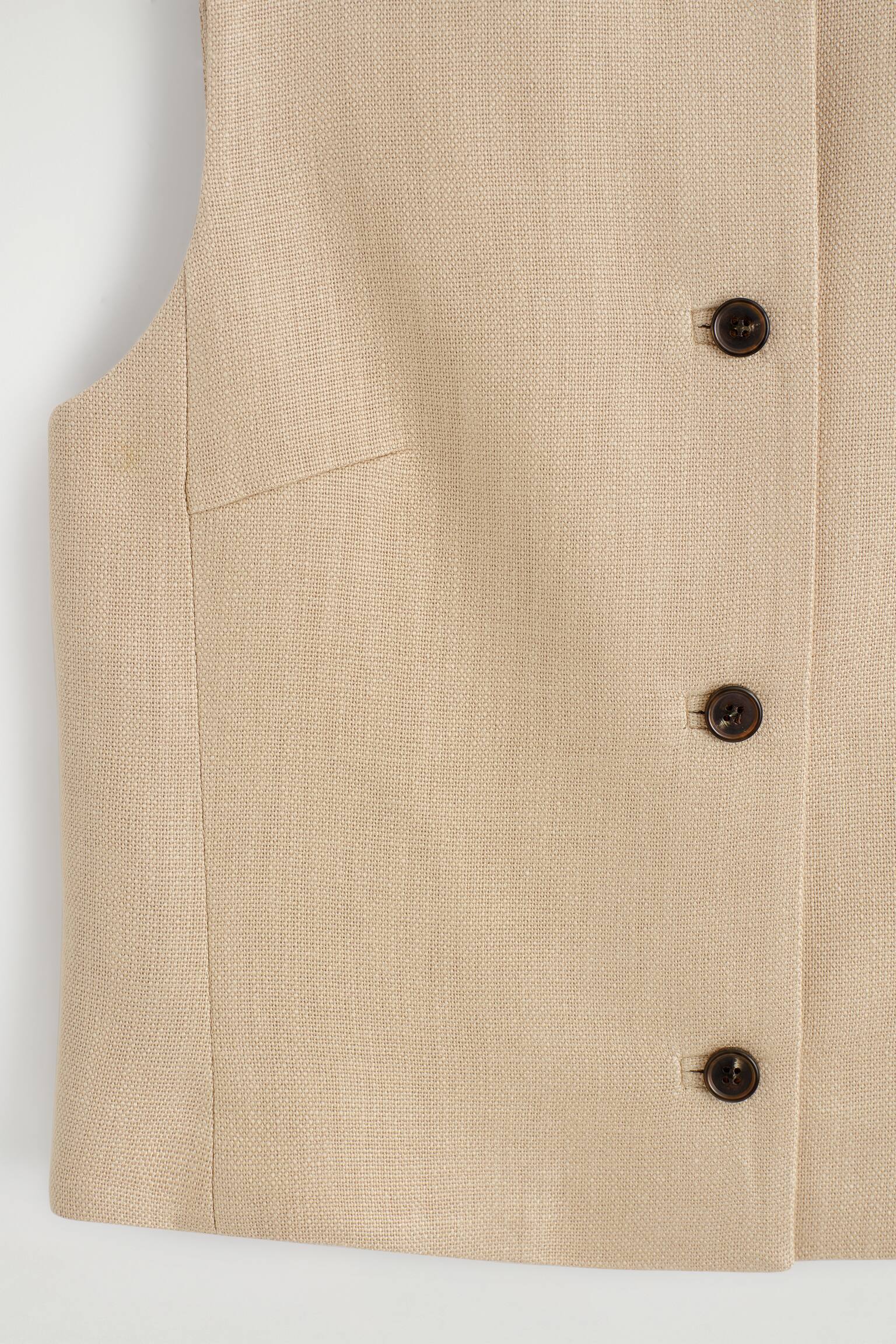 TAILORED WAISTCOAT-בז' - 6