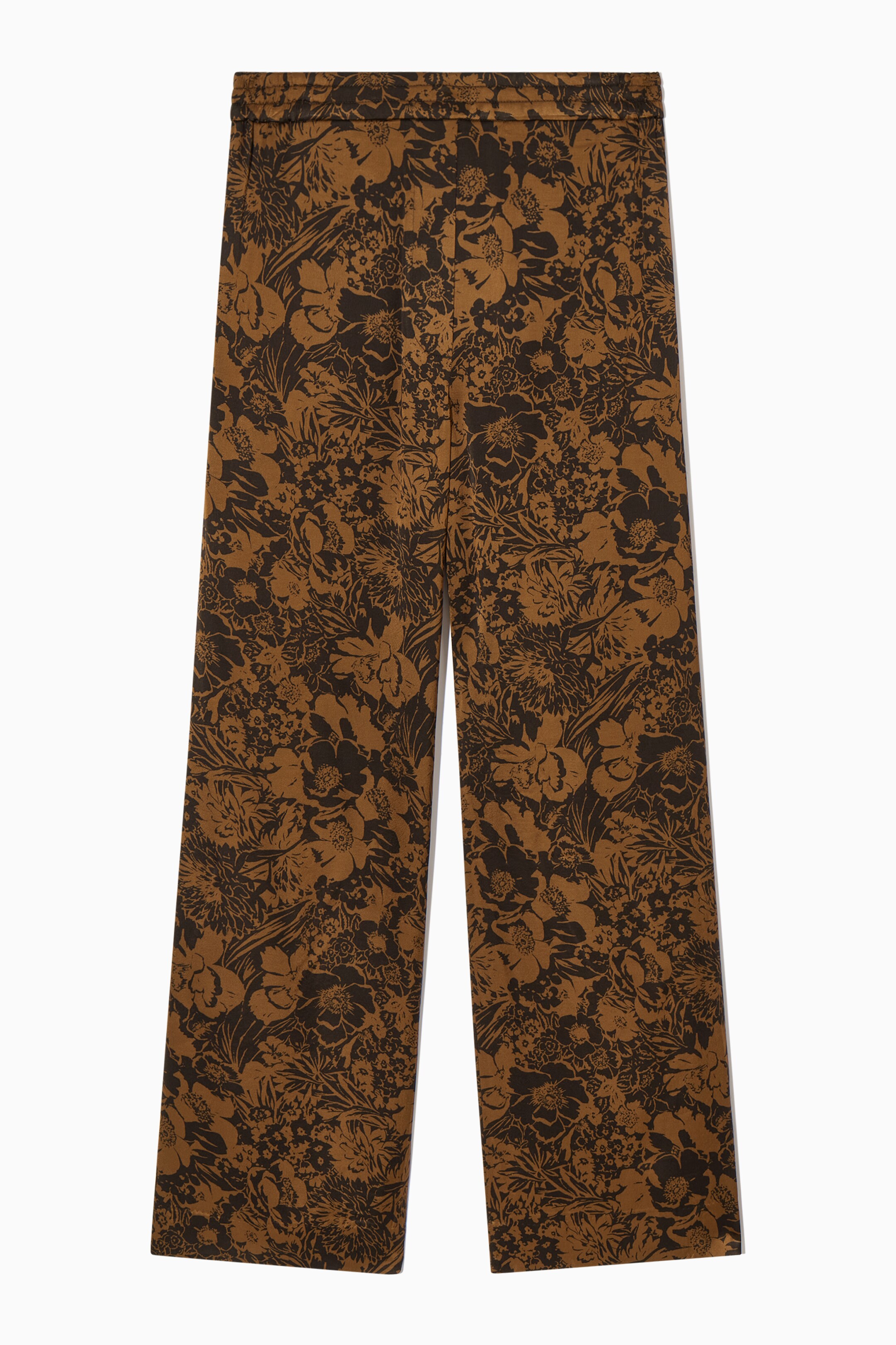 Grösseres Bild ansehen: HOSE MIT WEITEM BEIN UND BLUMEN-PRINT - BRAUN/SCHWARZ/BLUMEN-PRINT - DAMEN | H&M CH 1