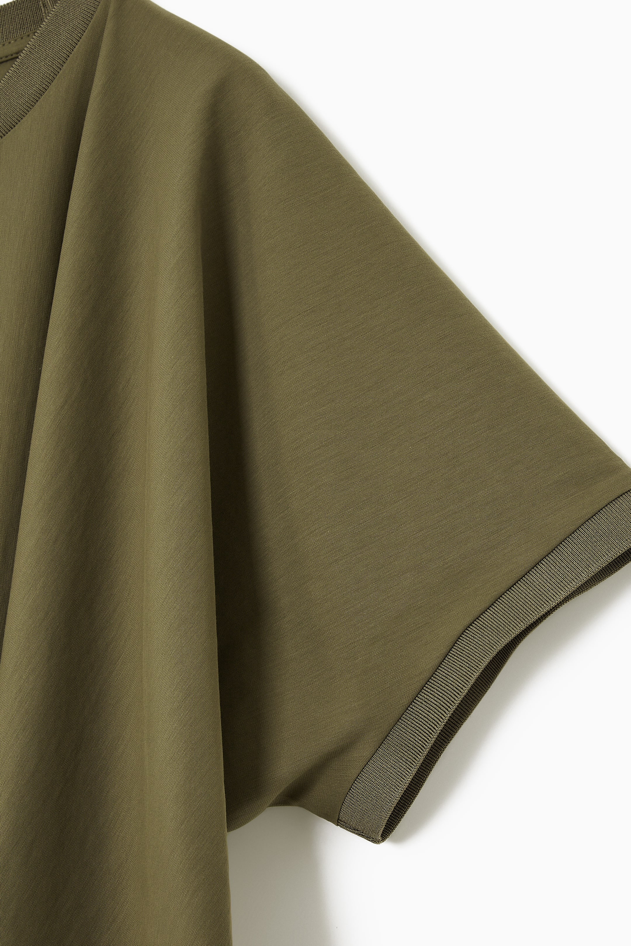 View larger image: BATWING-SLEEVE T-SHIRT DRESS - KHAKI GREEN - Ladies | H&M GB 2