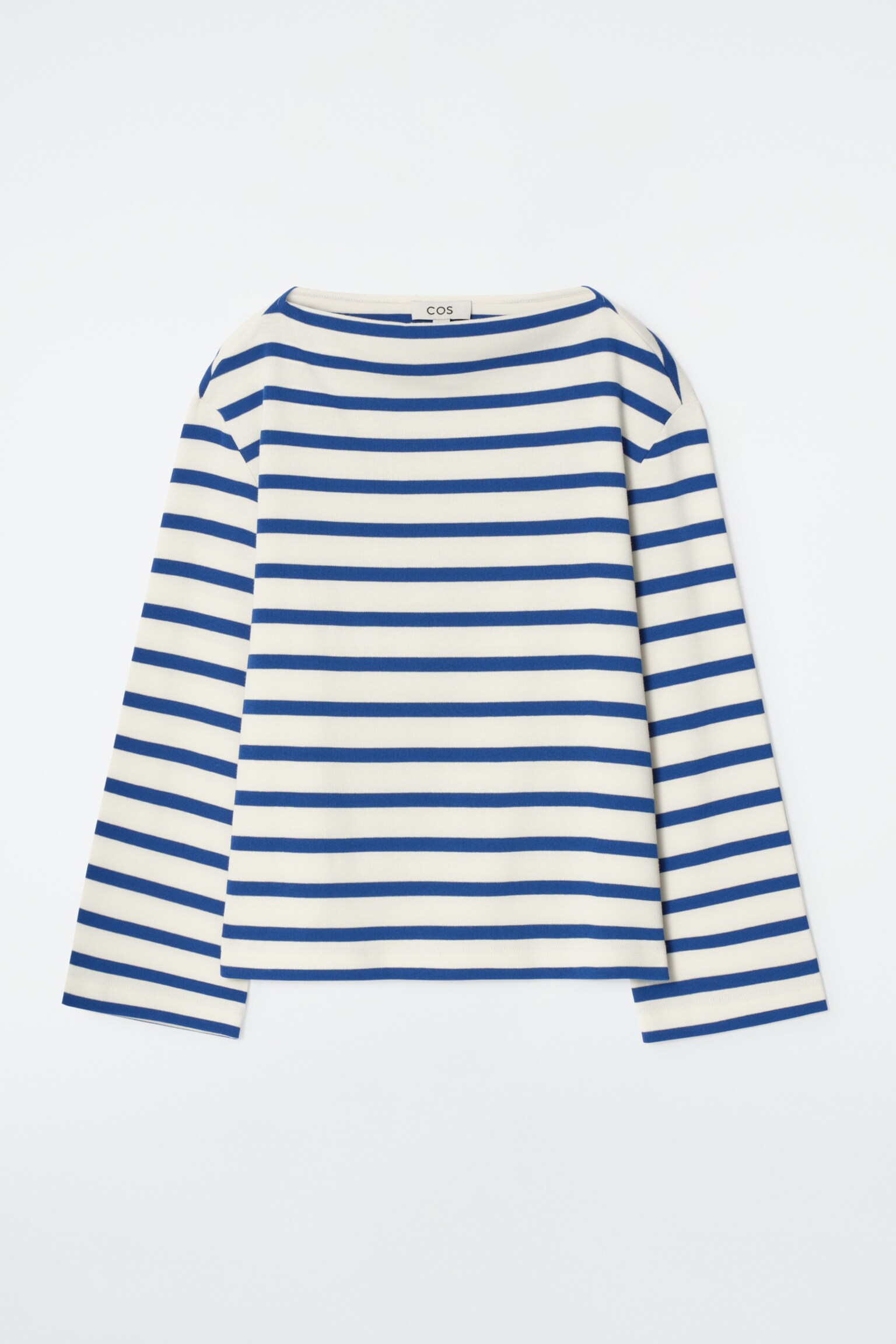 HAUT RAYÉ ENCOLURE BATEAU - BLANC / RAYURES/BLEU MARINE / RAYURES - 2