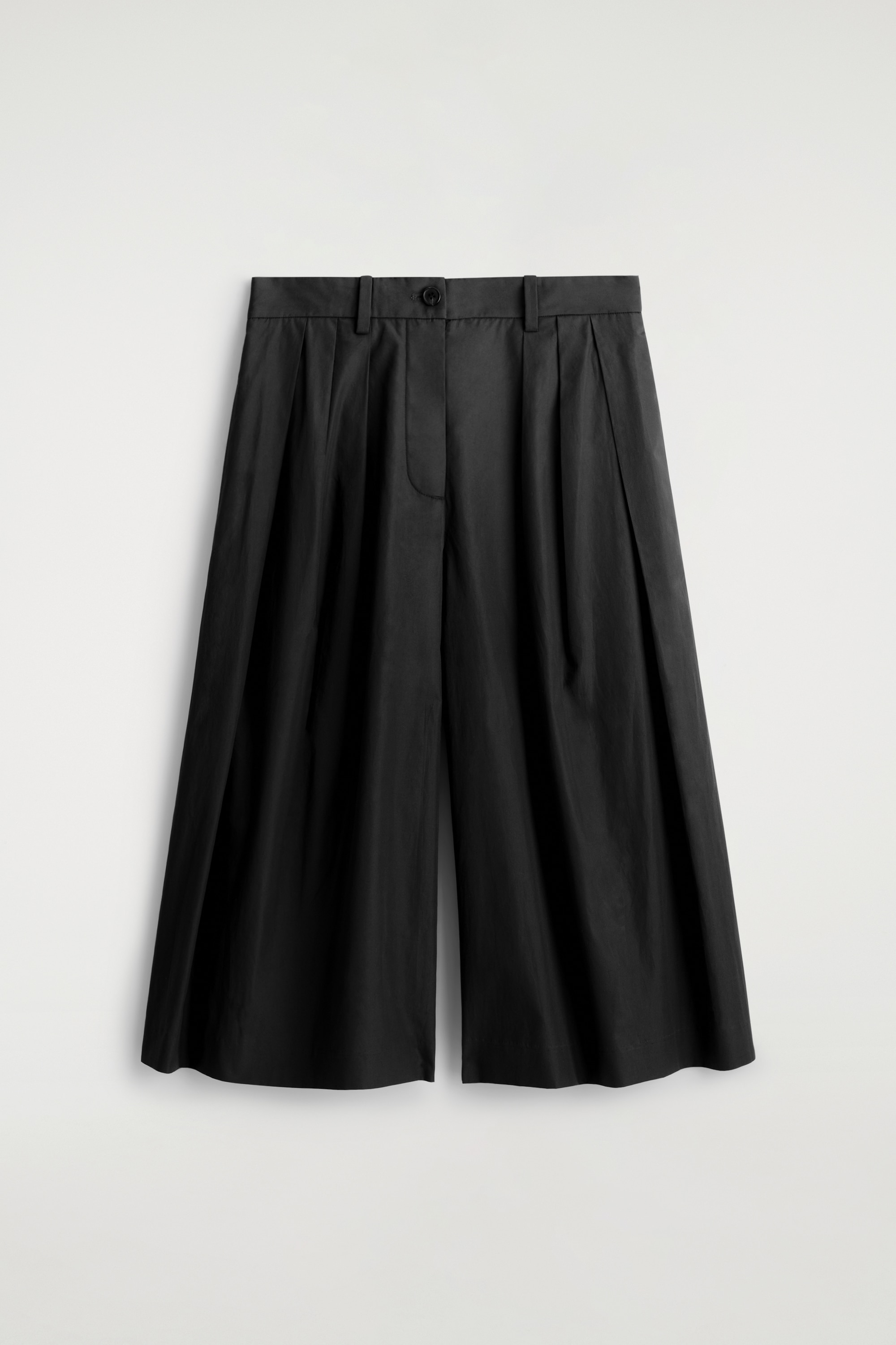 CULOTTES AUS BAUMWOLLE MIT FALTEN - SCHWARZ/BORDEAUX