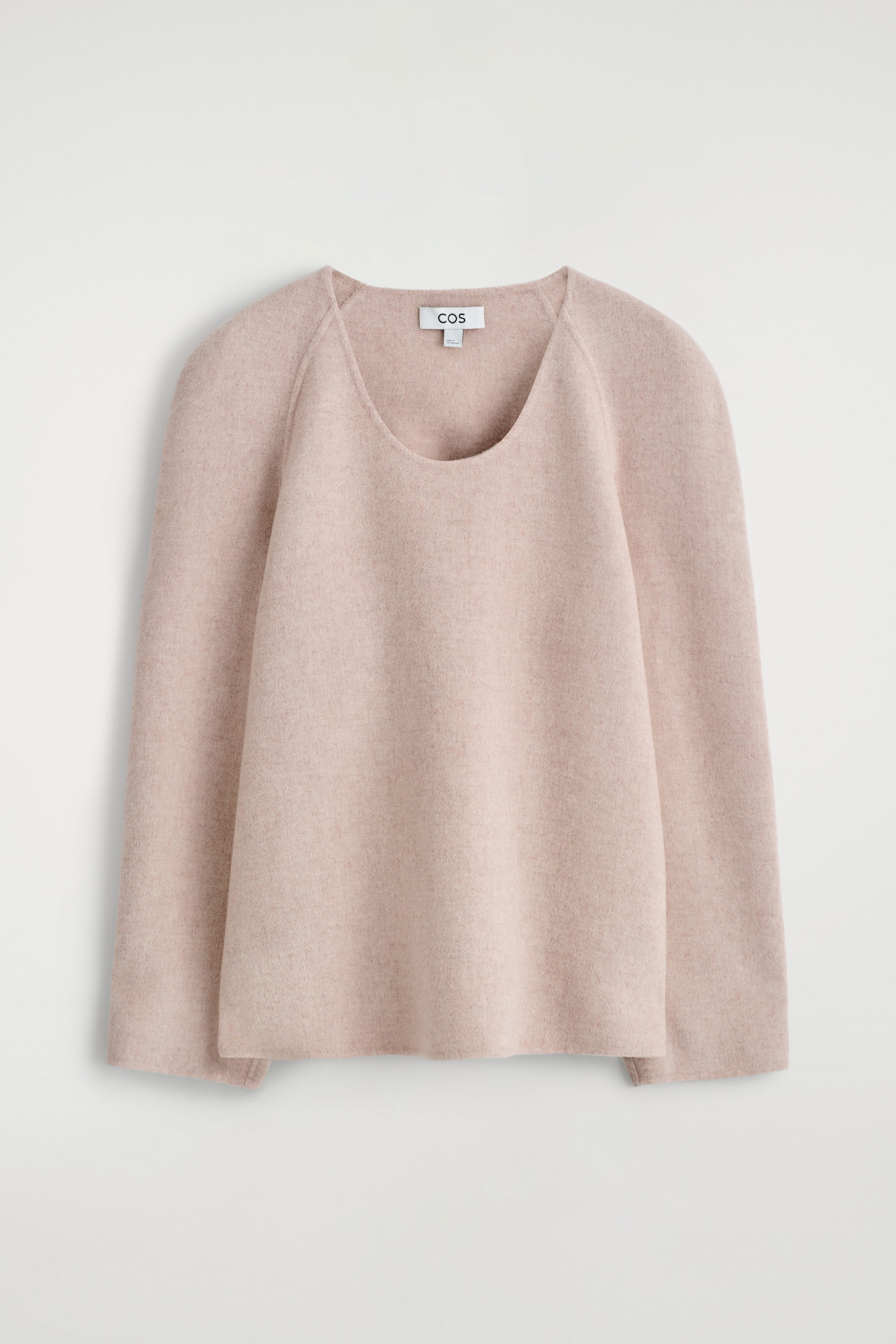 DOUBLE-FACED WOOL TOP - LIGHT BEIGE | COS