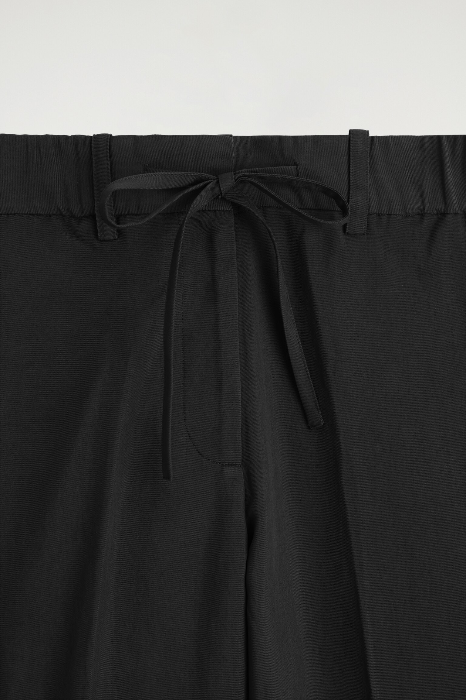 FLIESSENDE HOSE MIT KORDELZUGBUND - SCHWARZ/BRAUN - 6