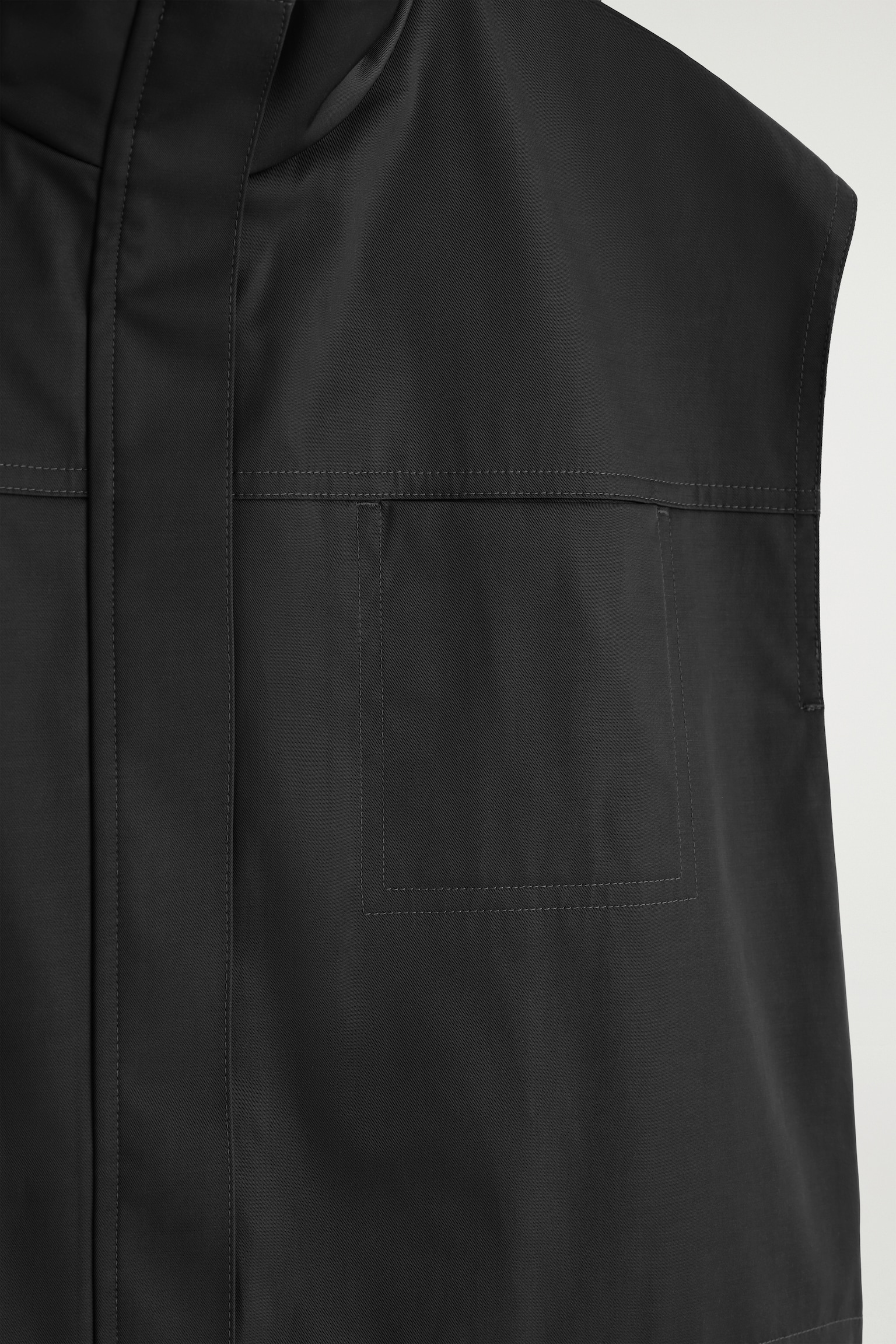 GILET UTILITY CON COLLO A LUPETTO - NERO/KAKI - 5
