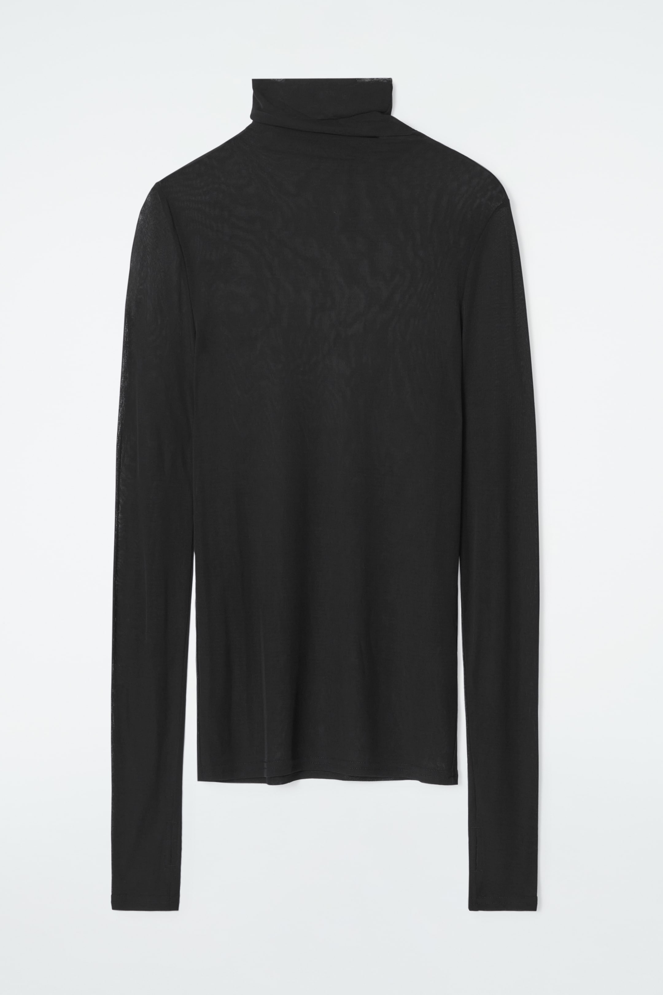 View larger image: SLIM SILK TURTLENECK TOP - BLACK - Ladies | H&M GB 1